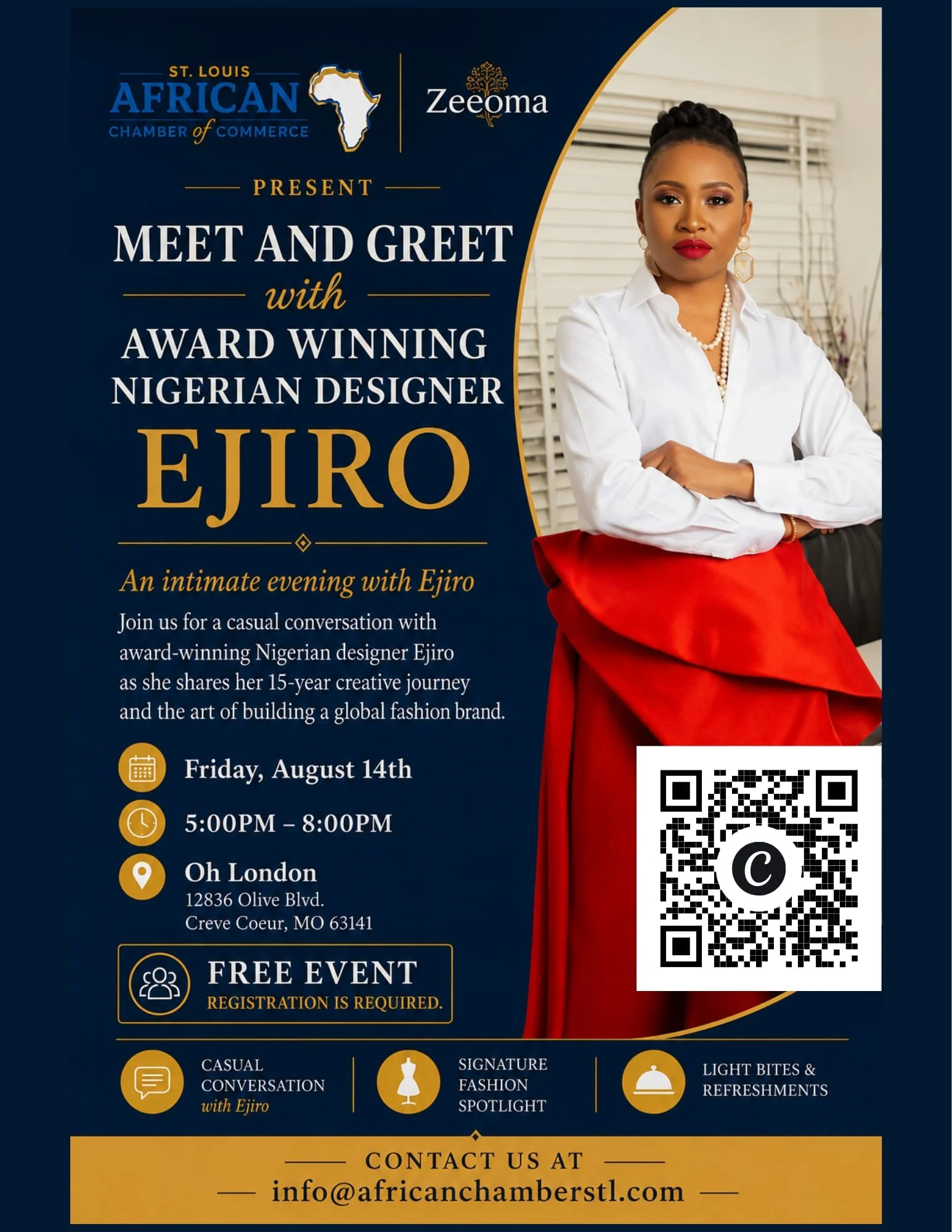 Meet and Greet with Award Winning Nigerian Designer Ejiro