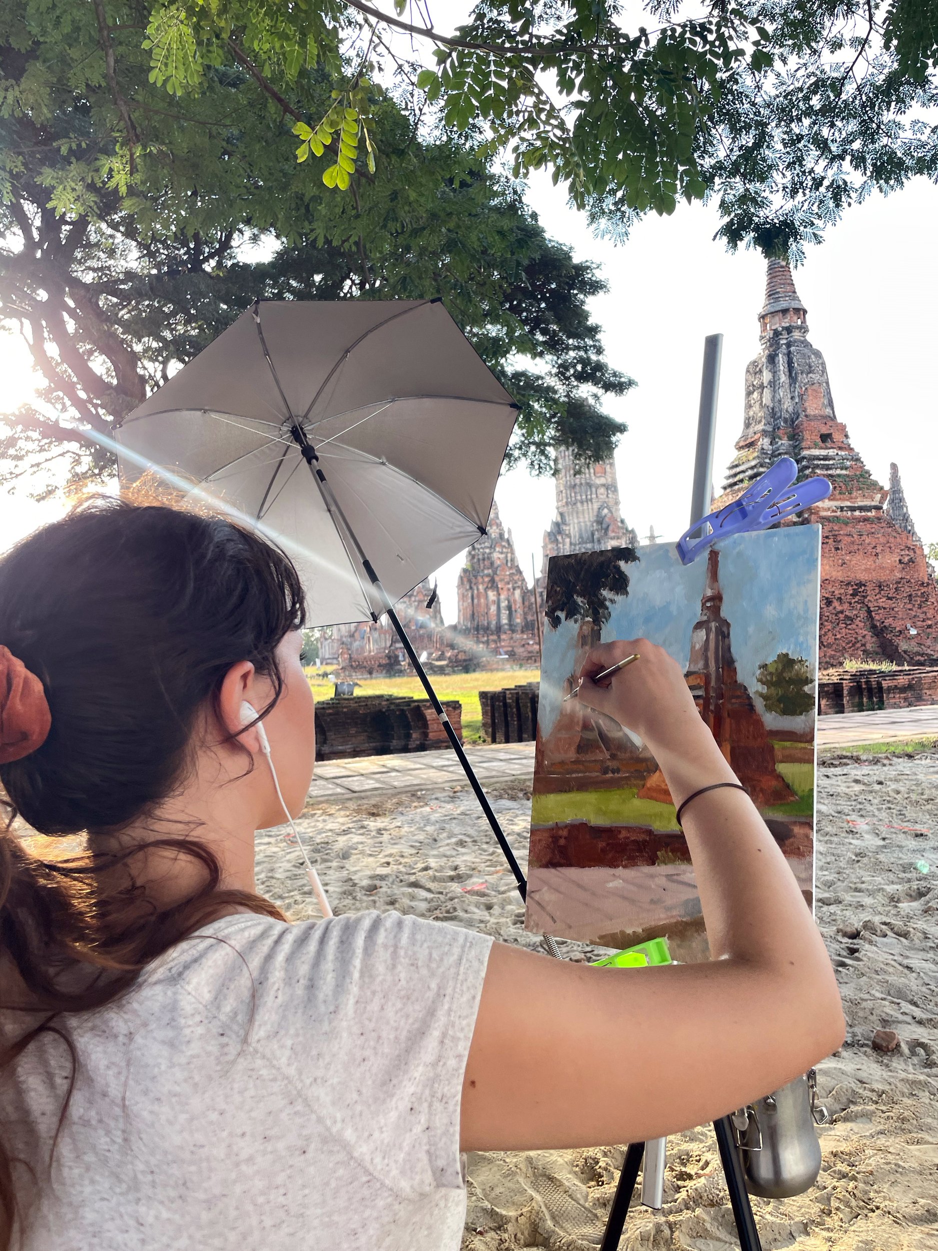 Marta's view of prang and chedi temple elements