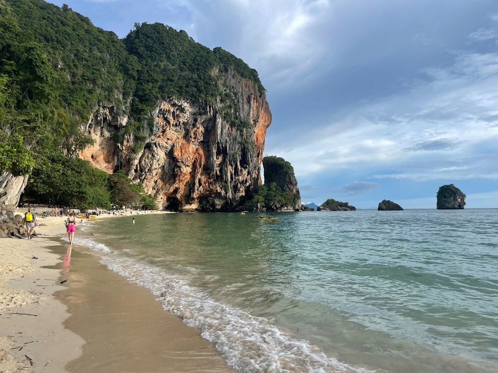 Scouting at nearby Phra Nang cave beach