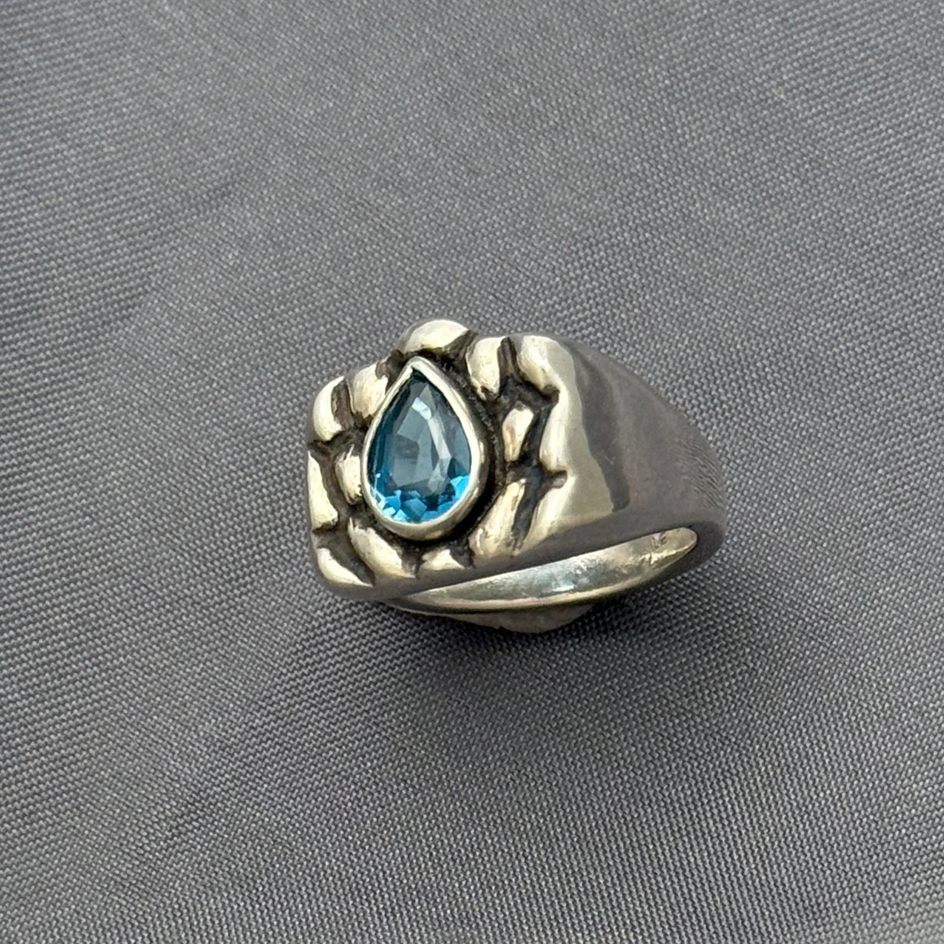 Topaz Pear Ring