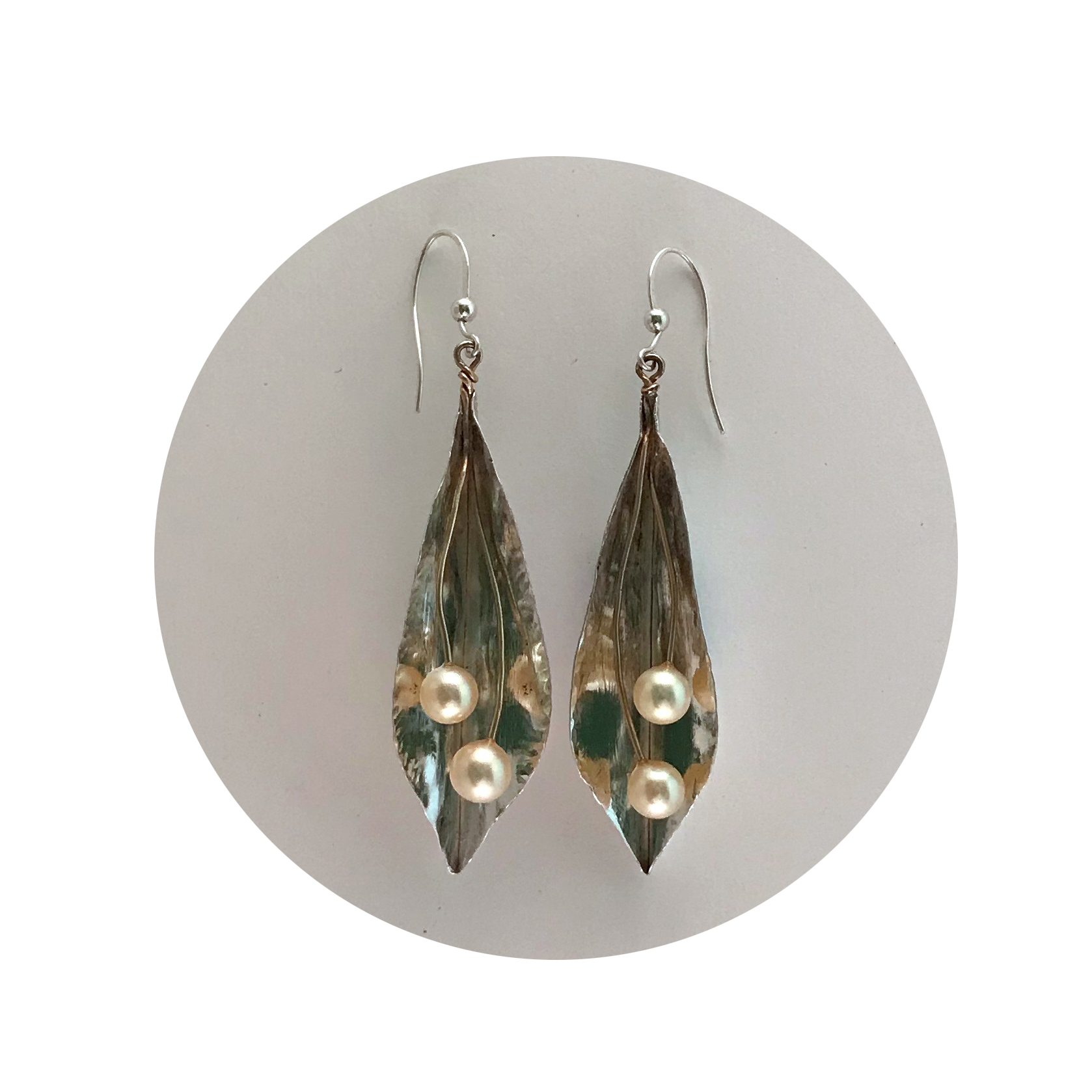 E Akoya Pearls in Leaf Earrings.png