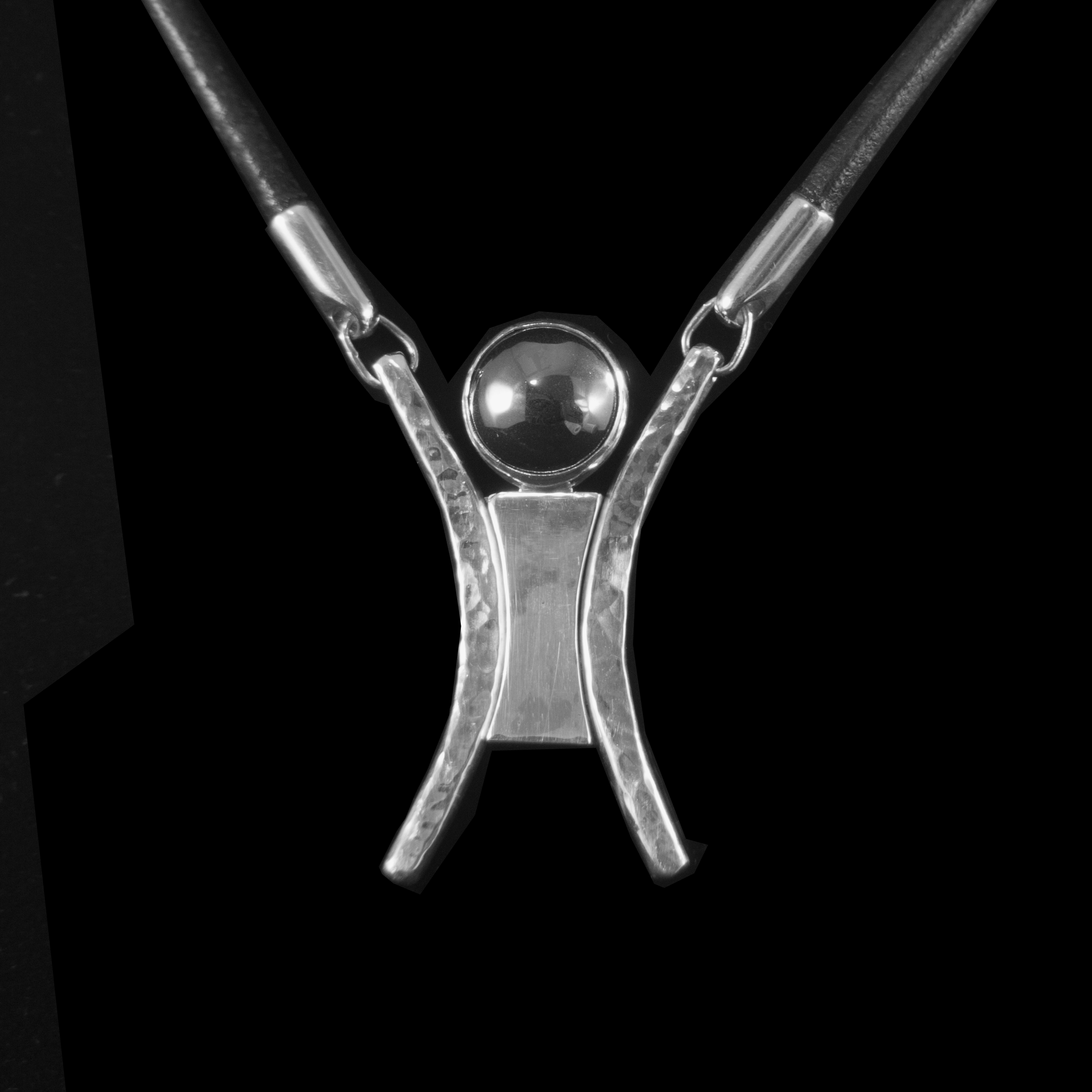 Man Pendant with Hematite Head - View 1