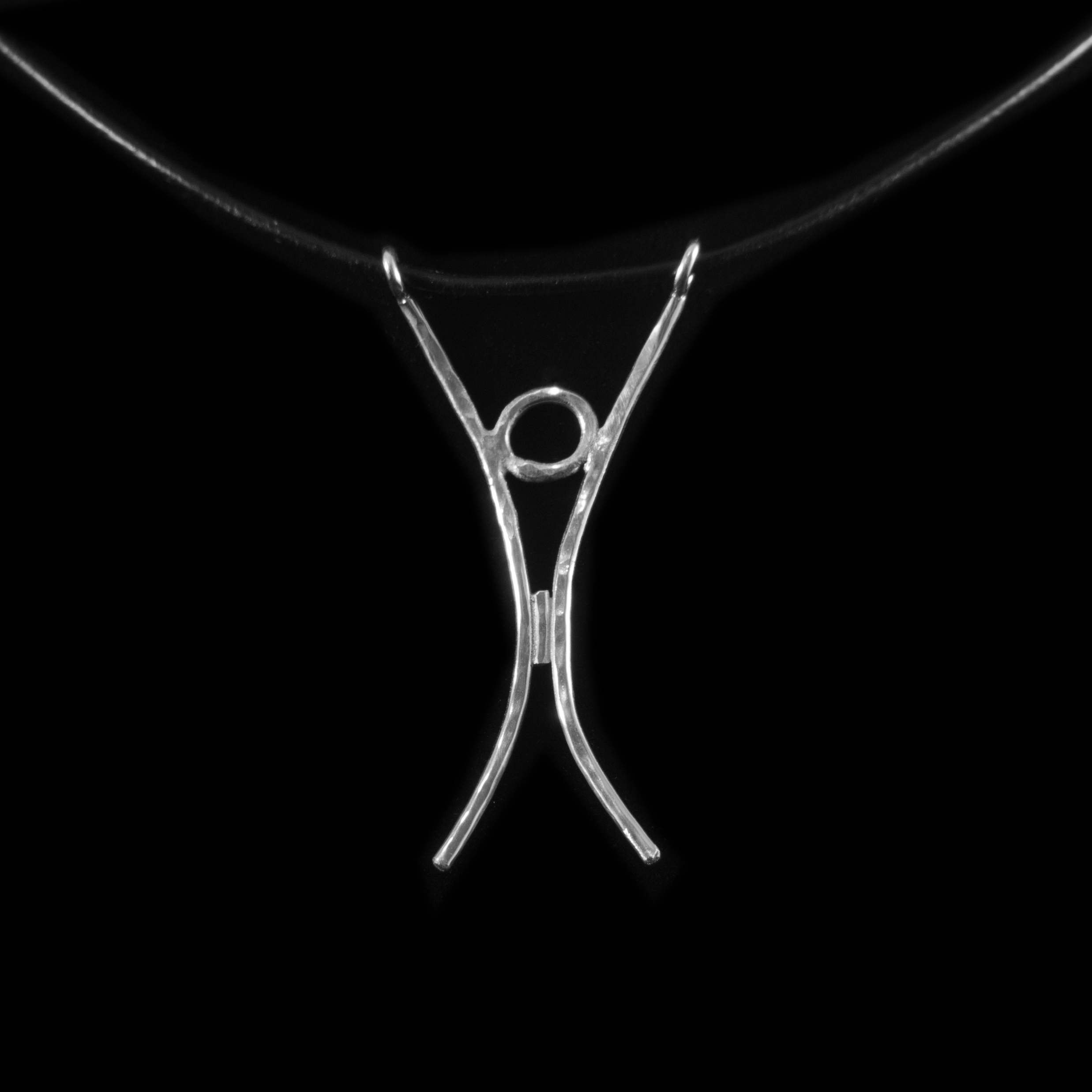 Silver Stick Man Pendant