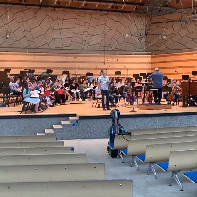 This past Sunday was the closing finale concert at the Aspen Music Festival and I&rsquo;m still on cloud nine... Thanks to @dr.jkbass for snapping this at our first rehearsal in the tent!#BWV106 #tenorsoloist #robertspano #aspenmusicfestival #seraphi