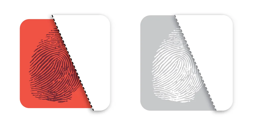 Editorial graphic for Tech showing my hypothetical design for a privacy button on your phone.