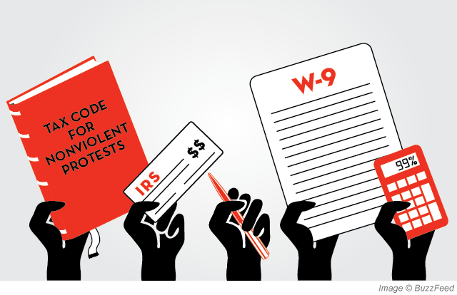 Editorial graphic for a Politics post about the tax code and how it applies to the 99%.