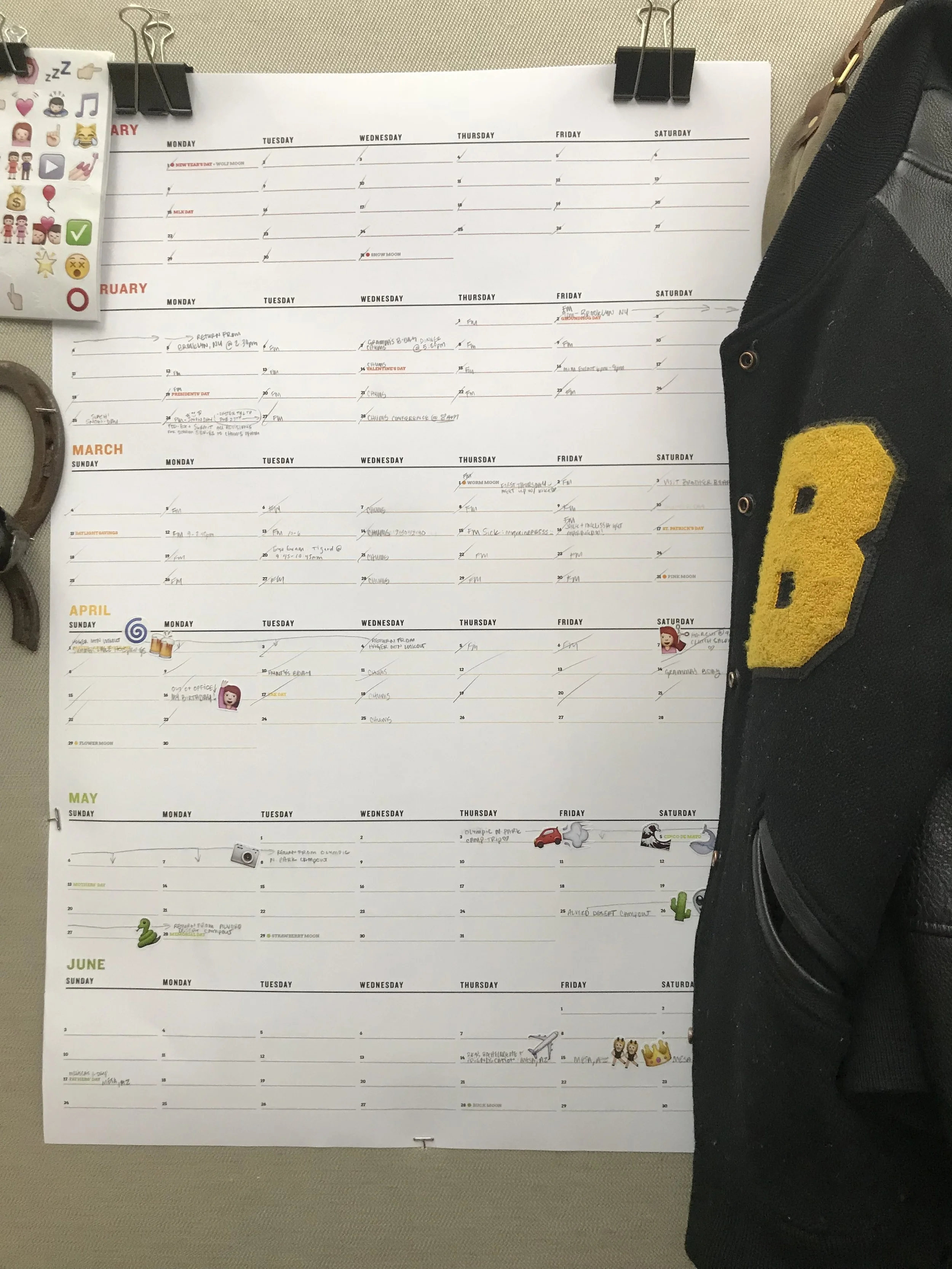 This is how my friend Becky Donaghy uses her custom calendar.