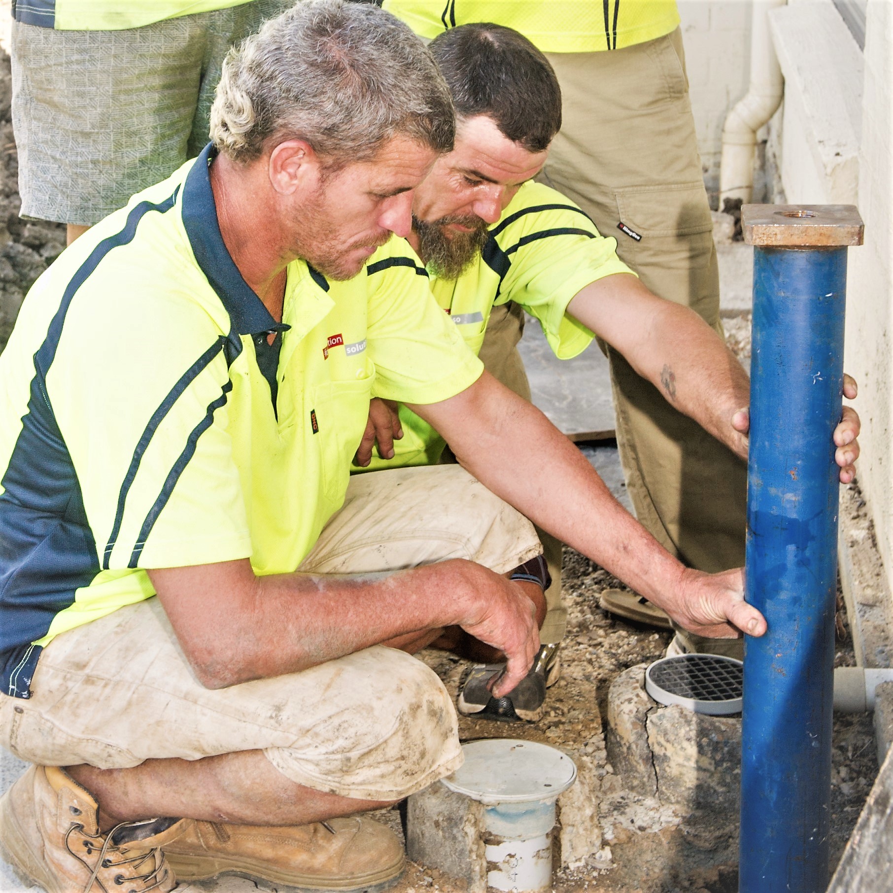 Underpinning Screw Pile install in Brisbane