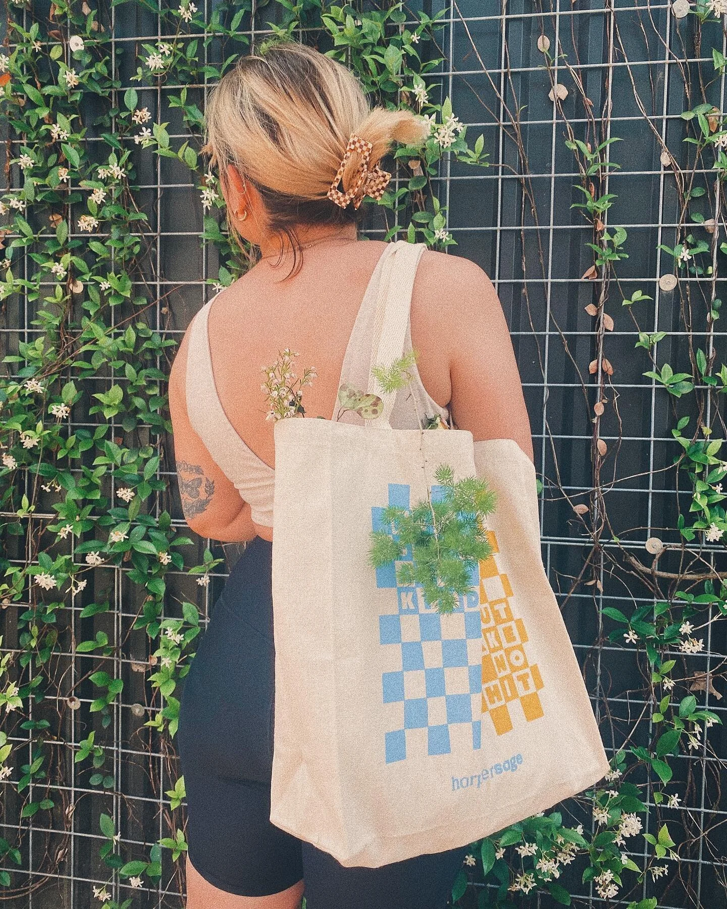 saturday&rsquo;s are better with my &lsquo;be soft and kind but take no sh*t&rsquo; @shopharpersage tote! Harpersage is all about their duality and navigating this life with softness and strength! legit obsessed with their clothing + accessories! sho