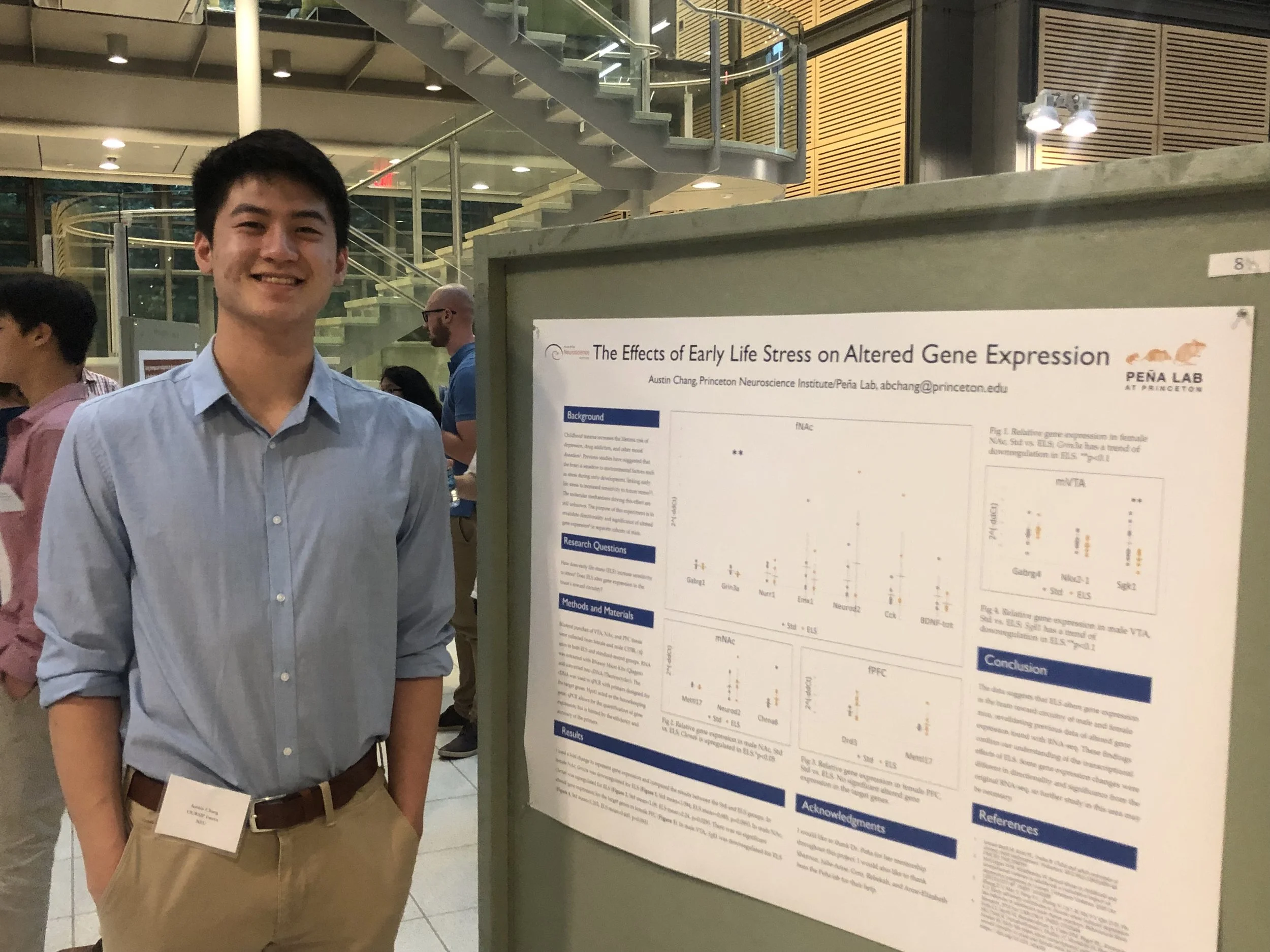 Austin presents the lab’s first poster
