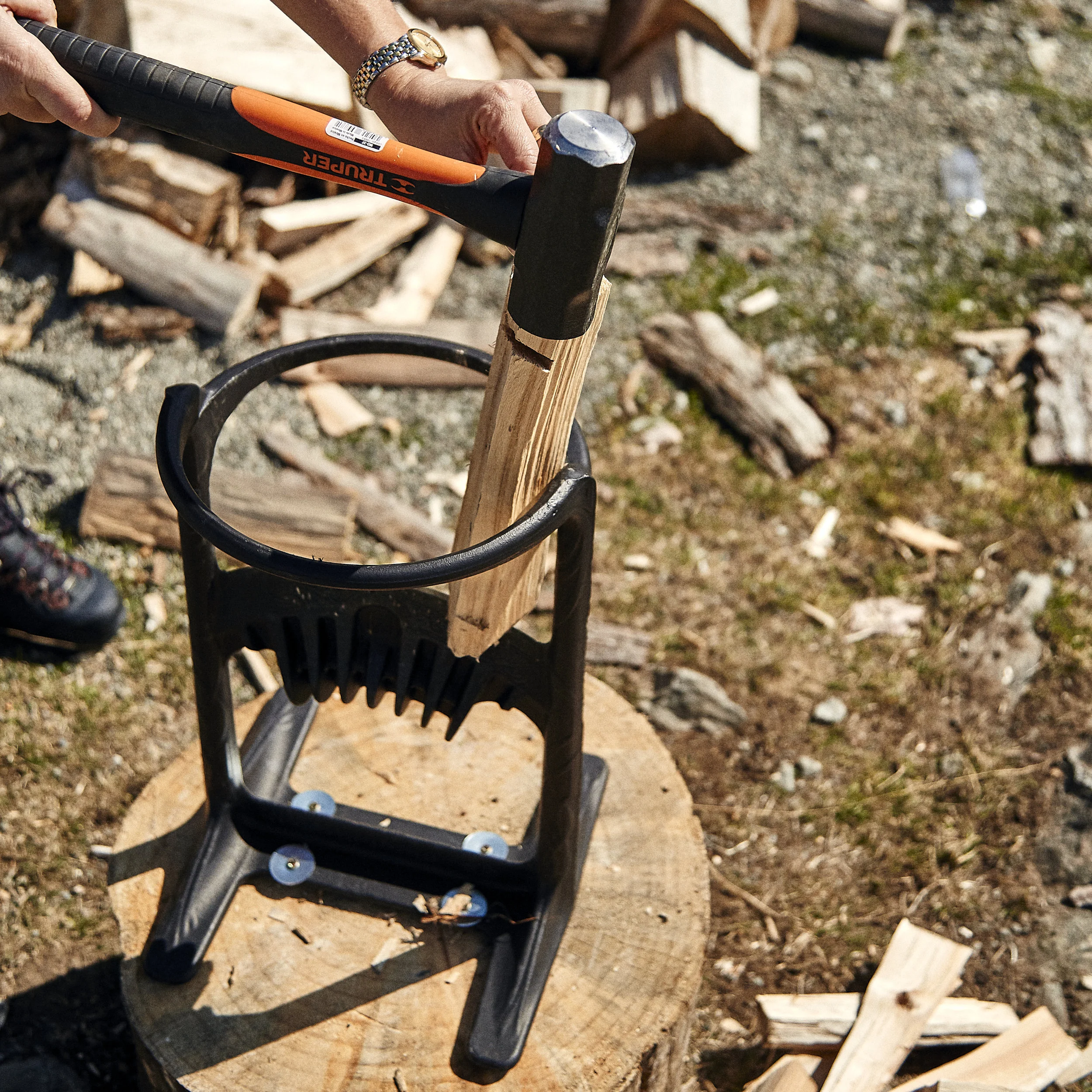 3.) Continue breaking into small, thin pieces 