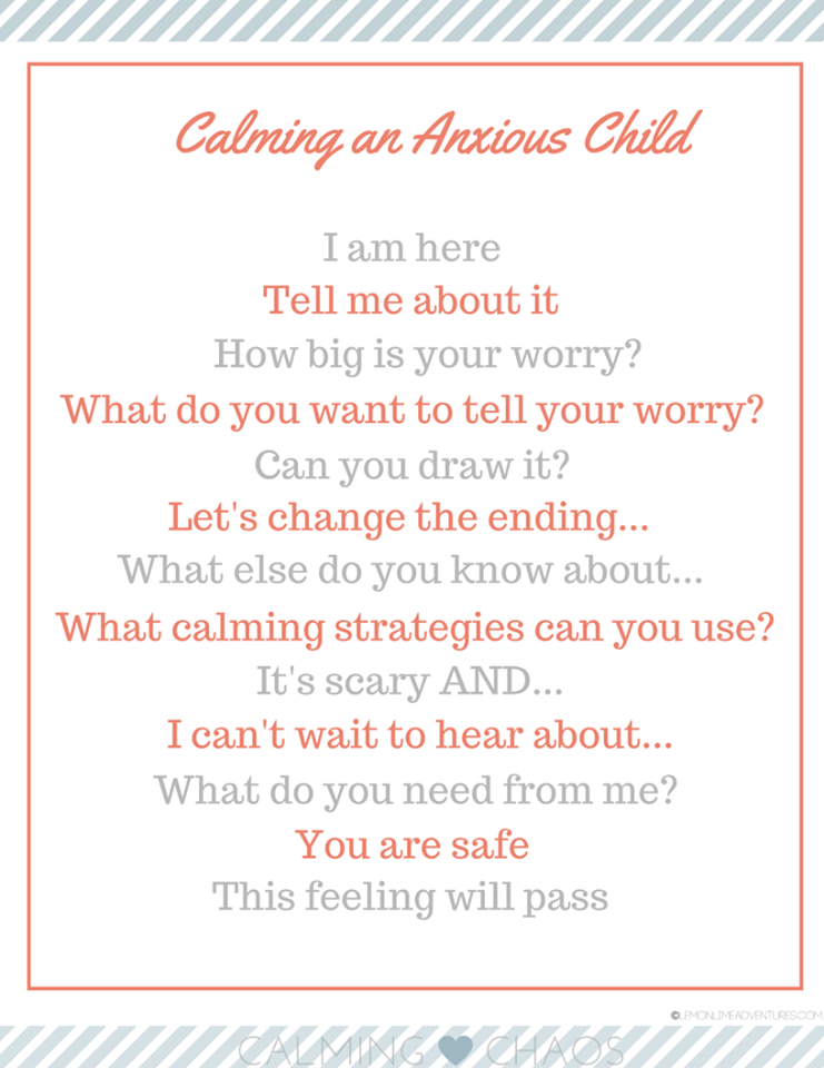 13 Powerful Phrases Proven to Help an Anxious Child Calm Down - LemonLime Adventures