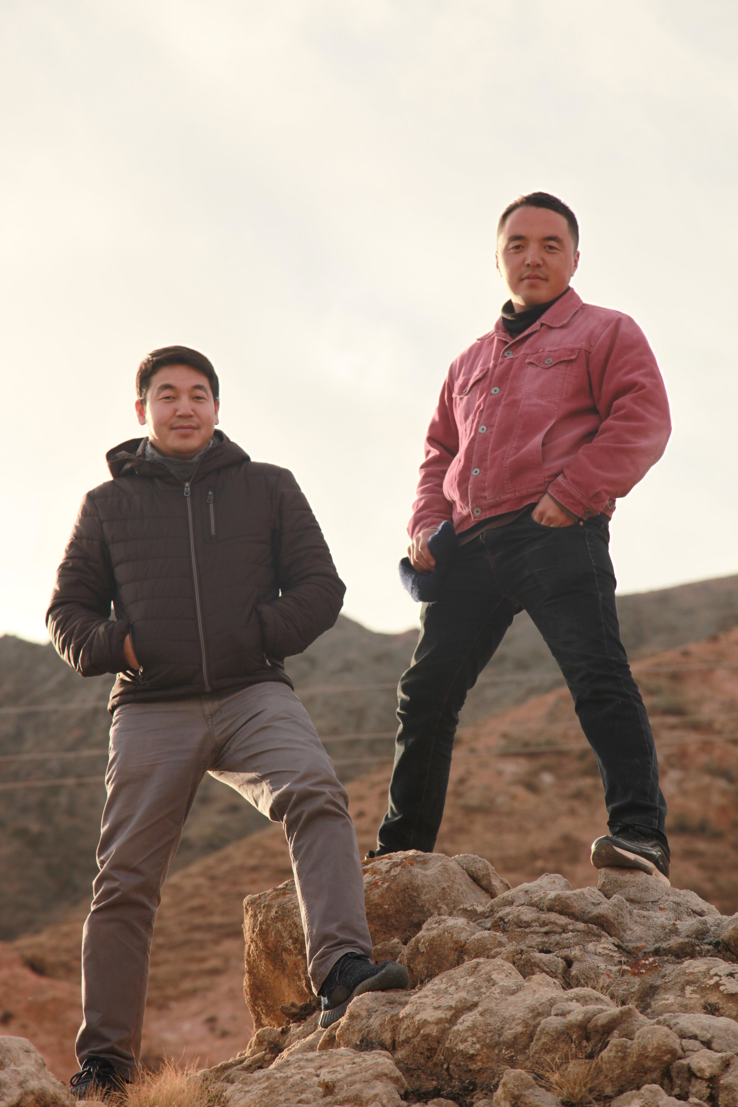 Director Daniar Abdykerimov, left, and production designer Kulchoro Shermatov