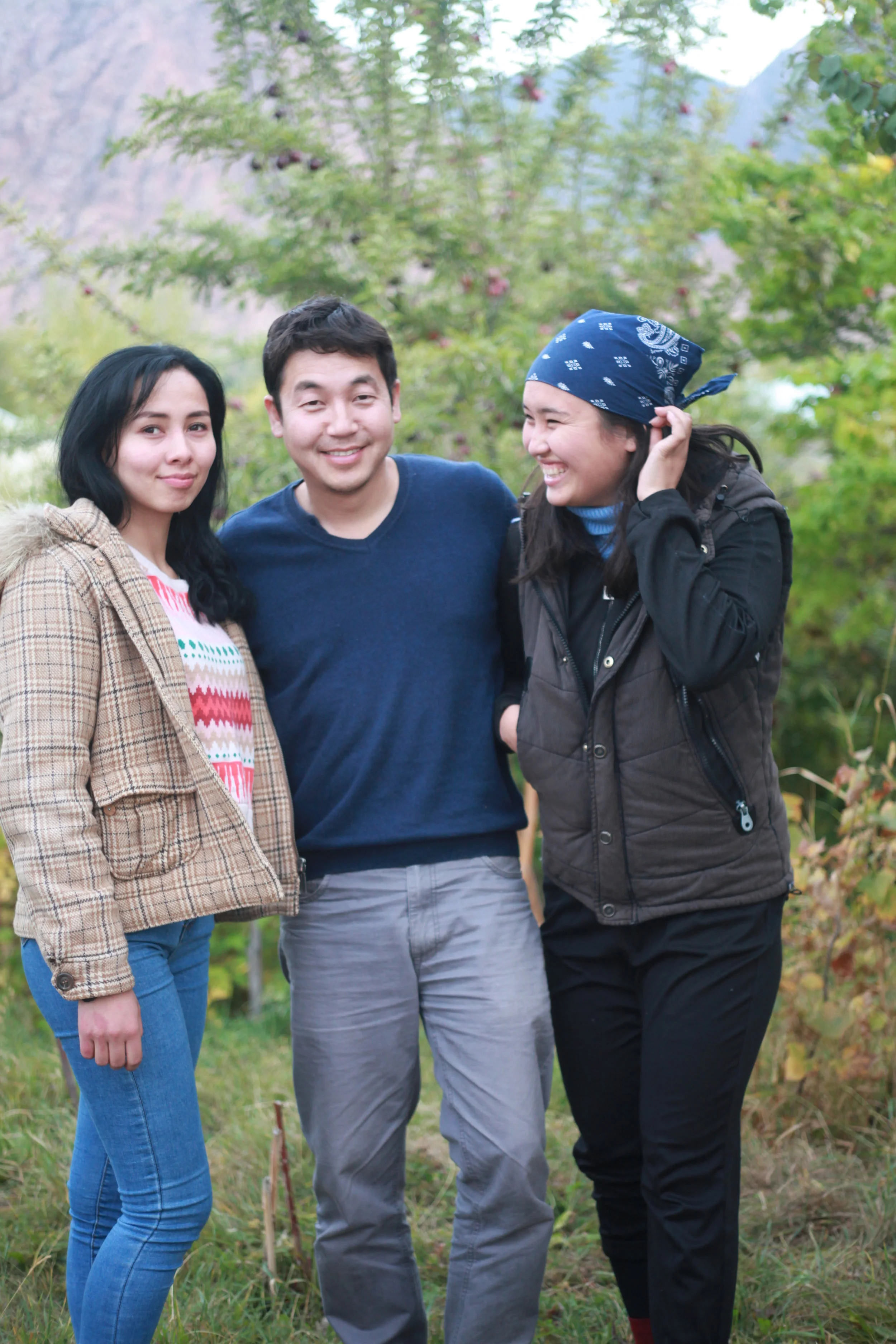 Anara Taalaybek Kyzy, who plays Mira; writer and director Daniar Abdykerimov; and casting director Umsunay Musaeva