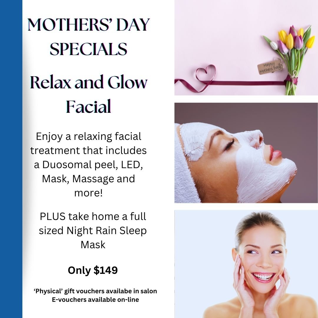 Mothers' day is nearly here!  Get Mum something she really wants...some pamper time.
Buy on-line, give us a call or pop in to see us.