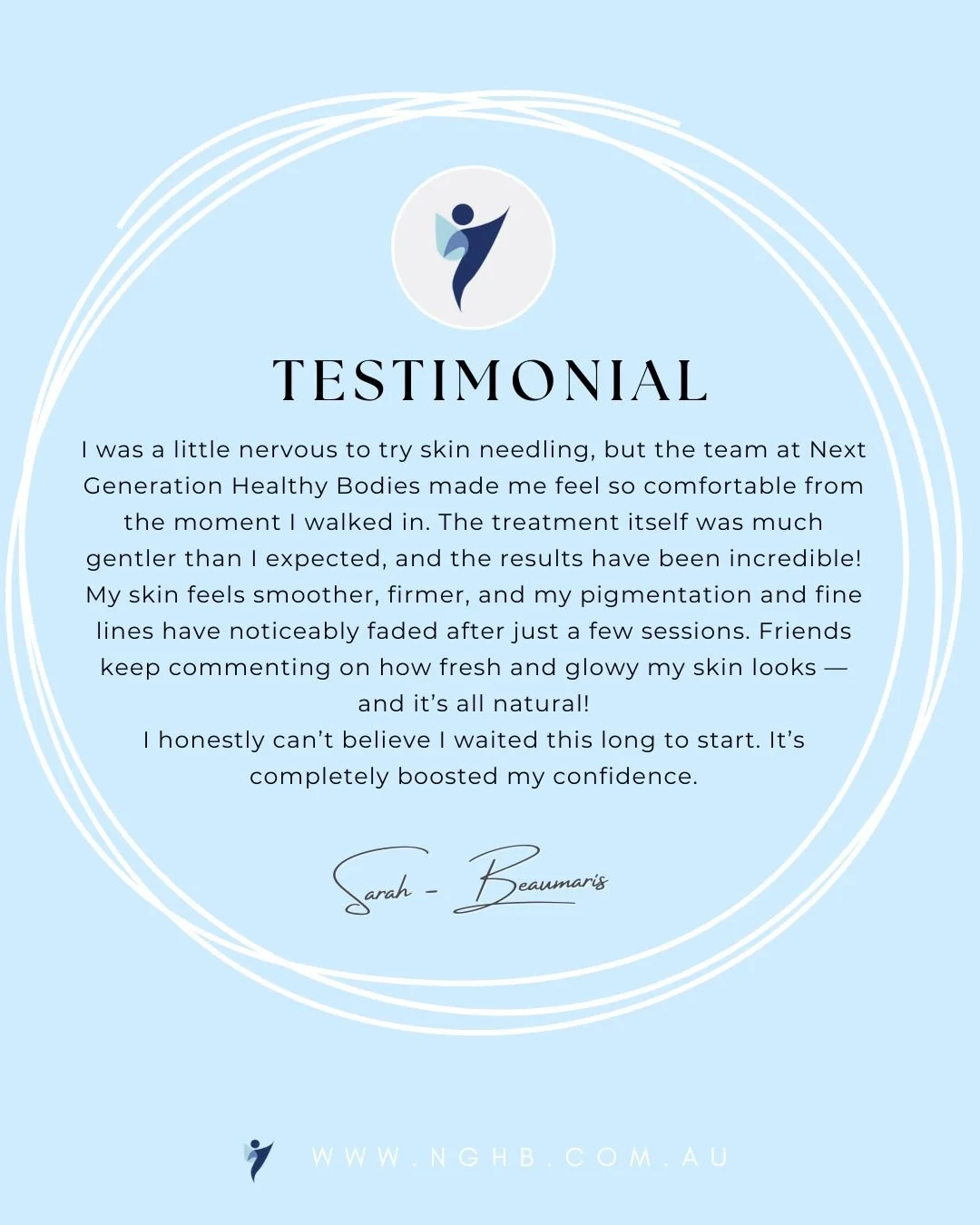 Client love!  Hearing this makes our hearts sing.  Start your needling journey with us.
-
-
-
#testimonial #skin #needling #skinneedling #microneedling #facial #clientlove #skinclinicbeaumaris #skinclinicbayside #selfcare #smoothskin #antiaging
