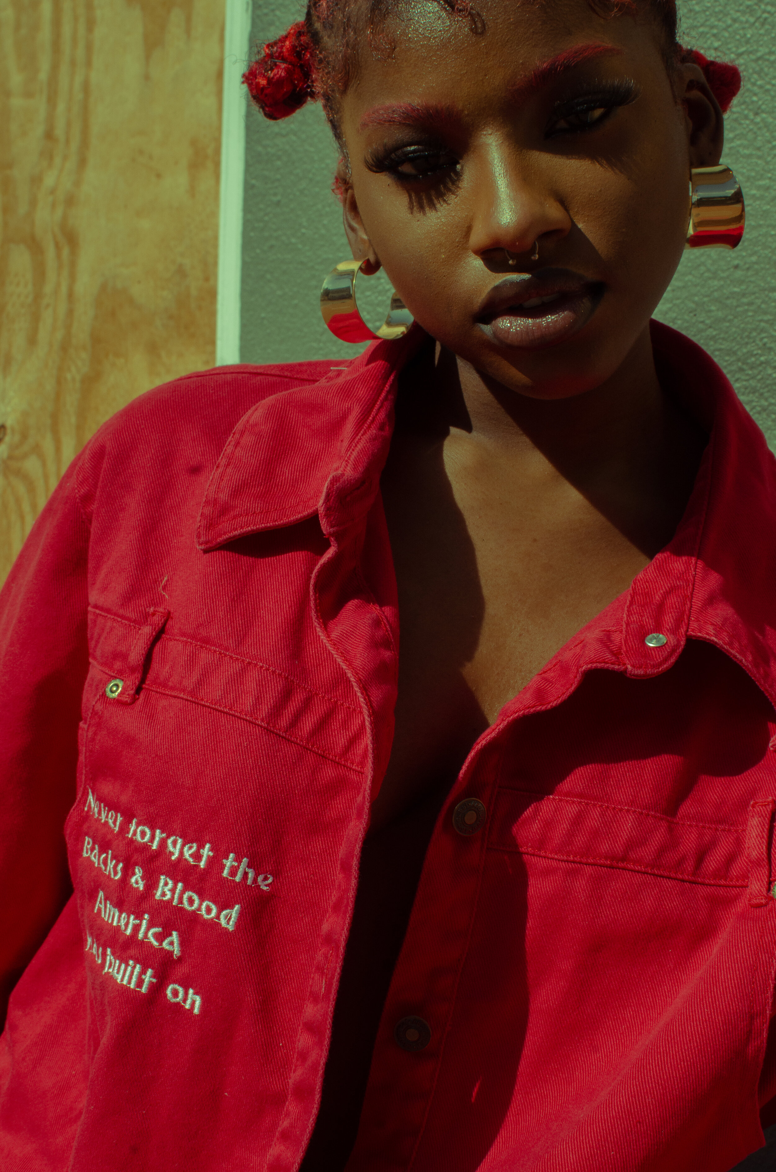 Never Forget The Backs &amp; Blood - Denim Trench