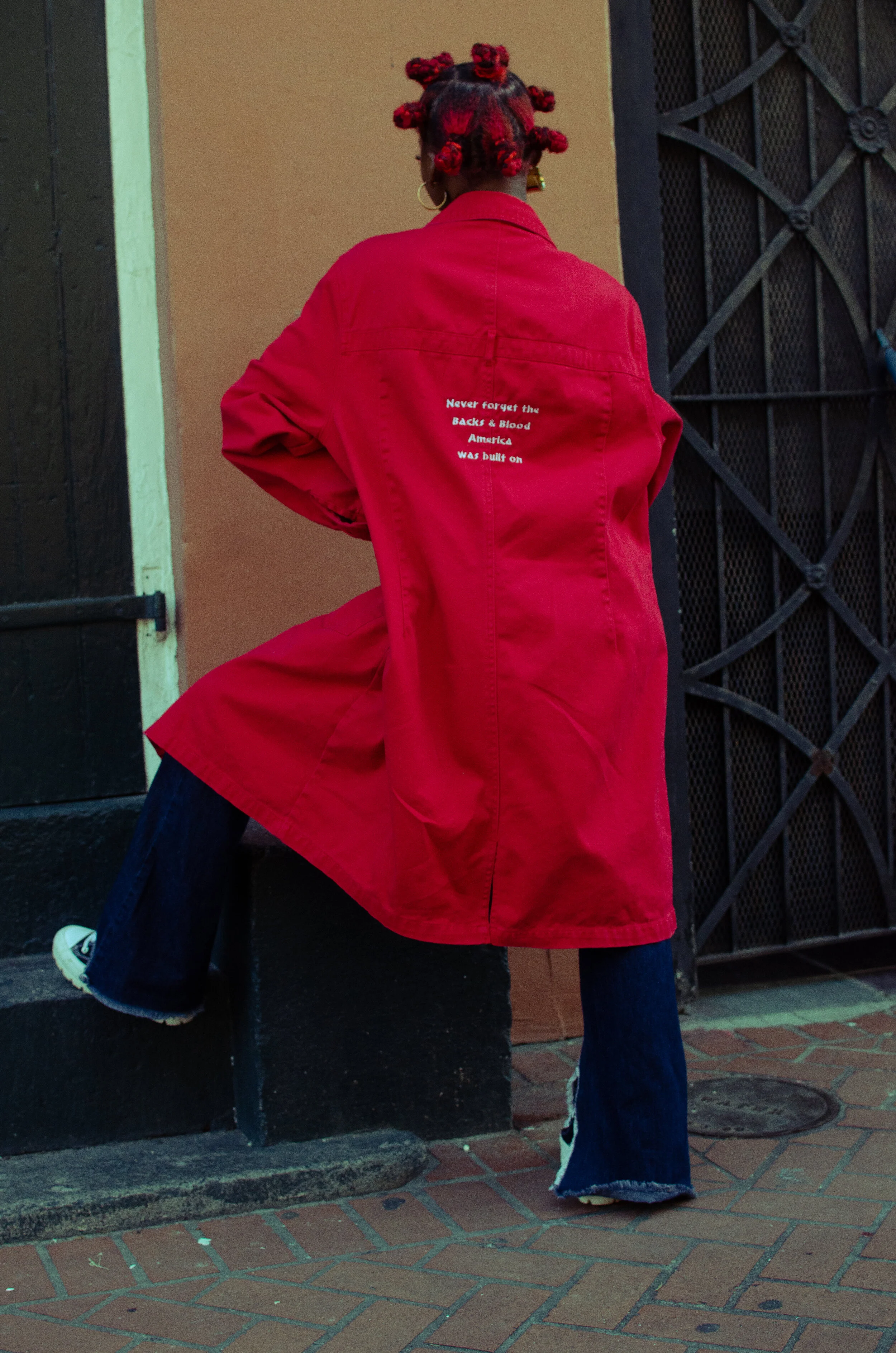 Never Forget the Backs &amp; Blood - Denim Trench