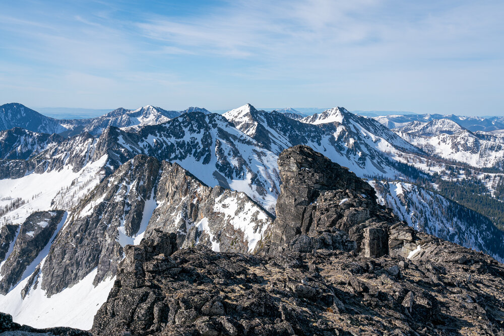 View of yesterday's peaks from Mount Bigelow