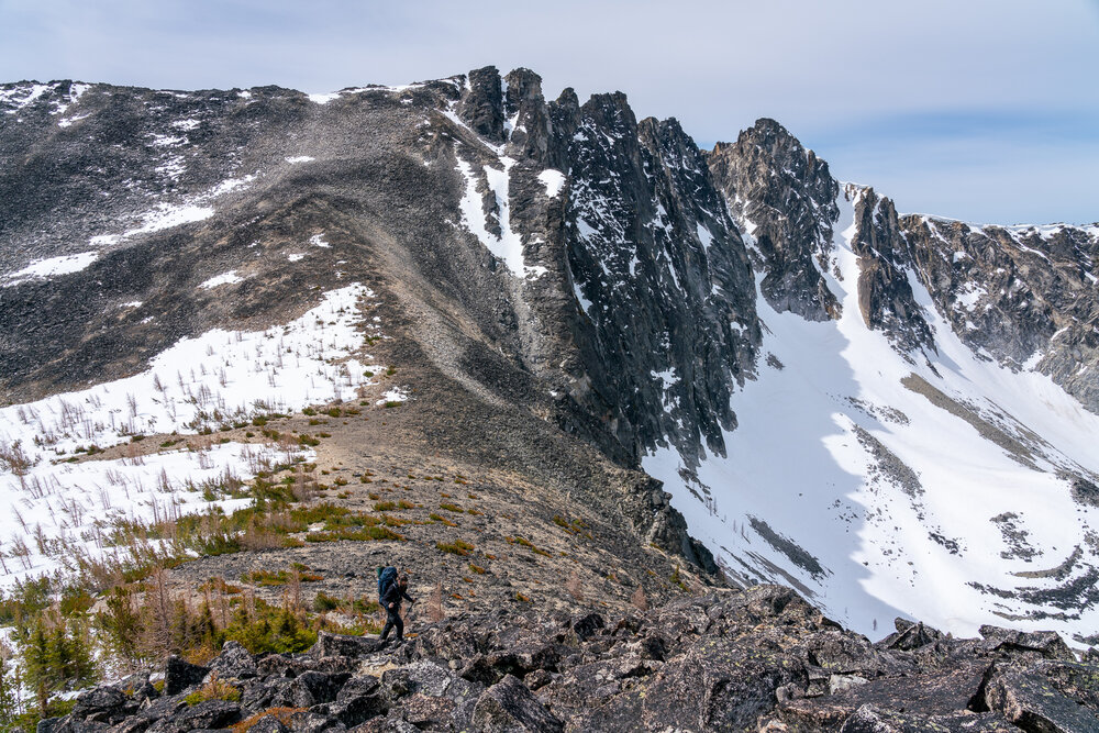 Saddle between 8356 and Crater peak