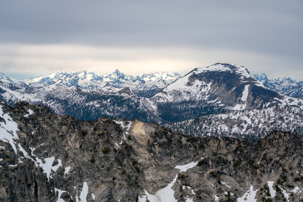 Oval and illuminated North Cascades