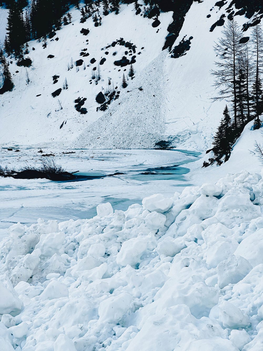 Avalanche debris