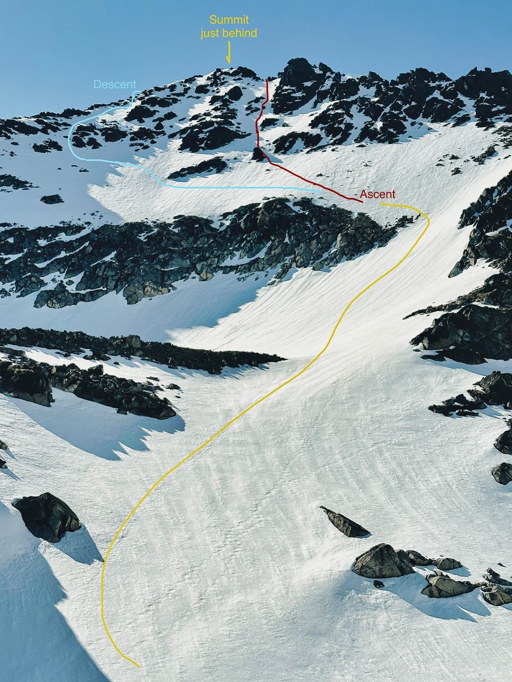 My route on Cashmere north face