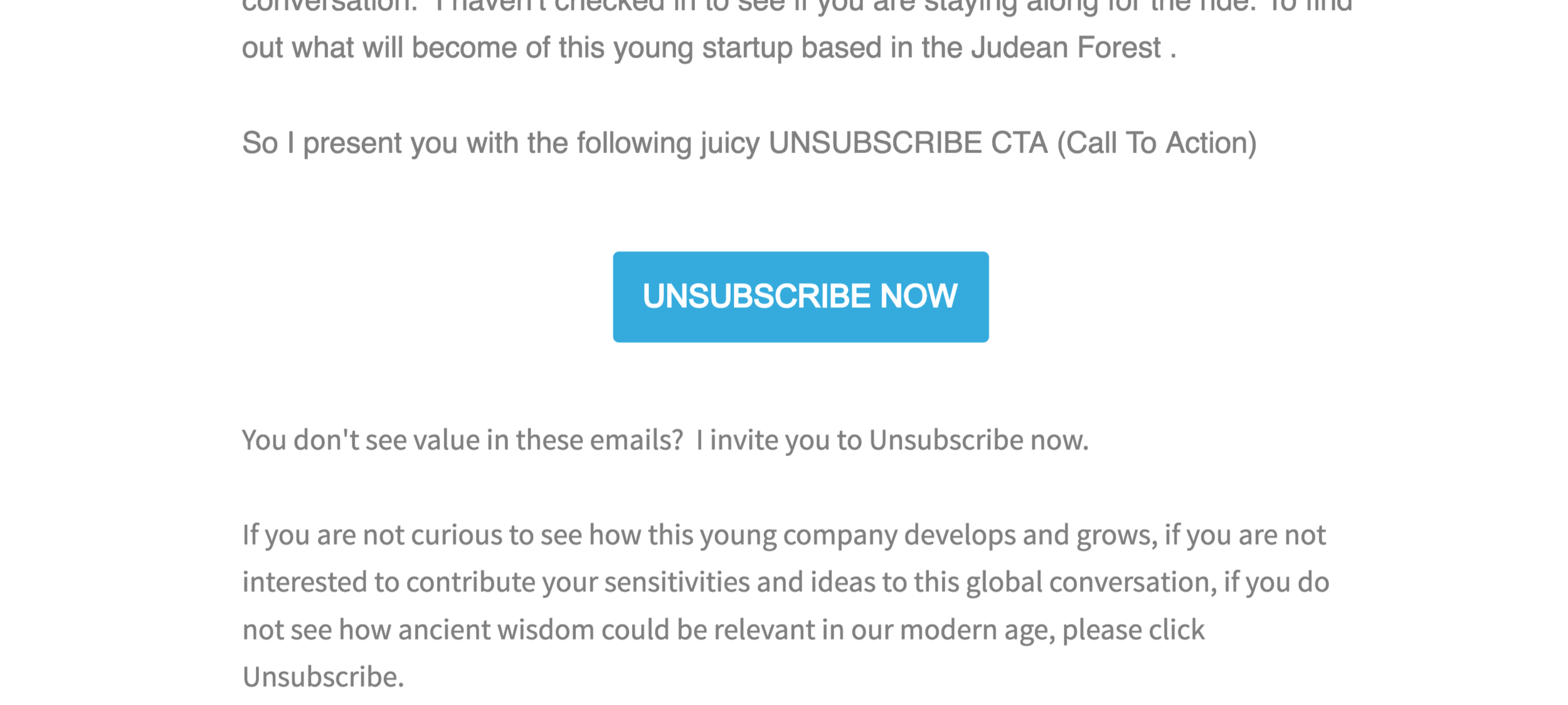 The completely rediculous offer