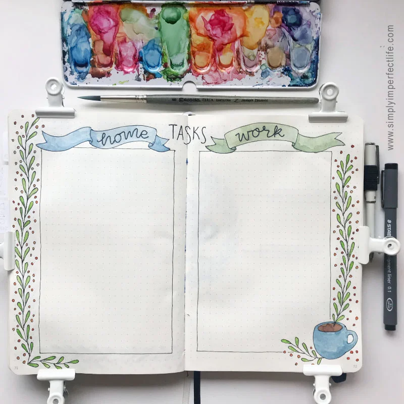 Bullet Journal: December 2018 Tasks spread by Mariana : Simply Imperfect Life