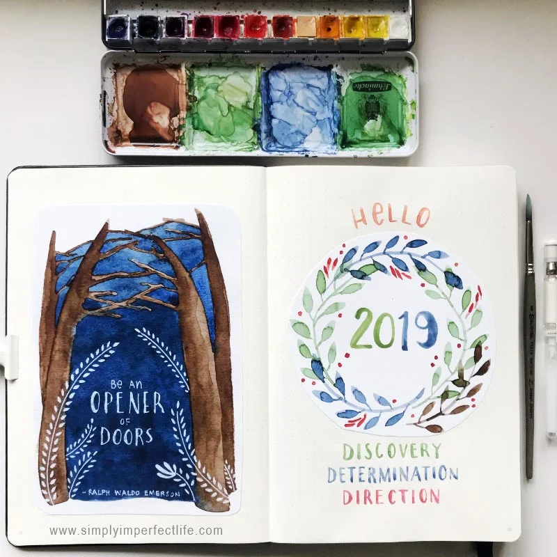 Bullet Journal: 2019 cover by Mariana : www.simplyimperfectlife.com
