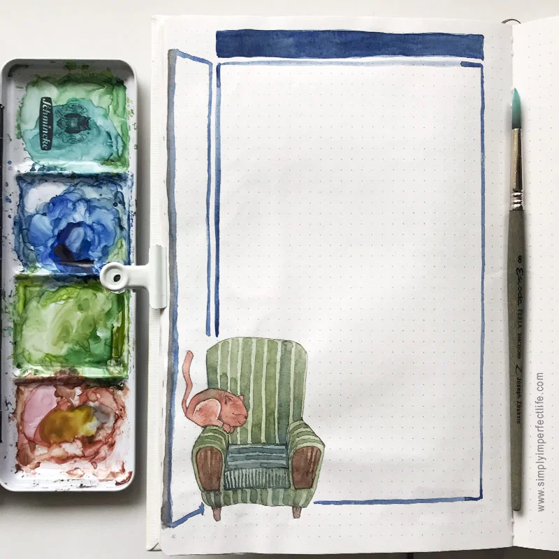 Bullet Journal: February 2019 daily spread by Mariana : www.simplyimperfectlife.com