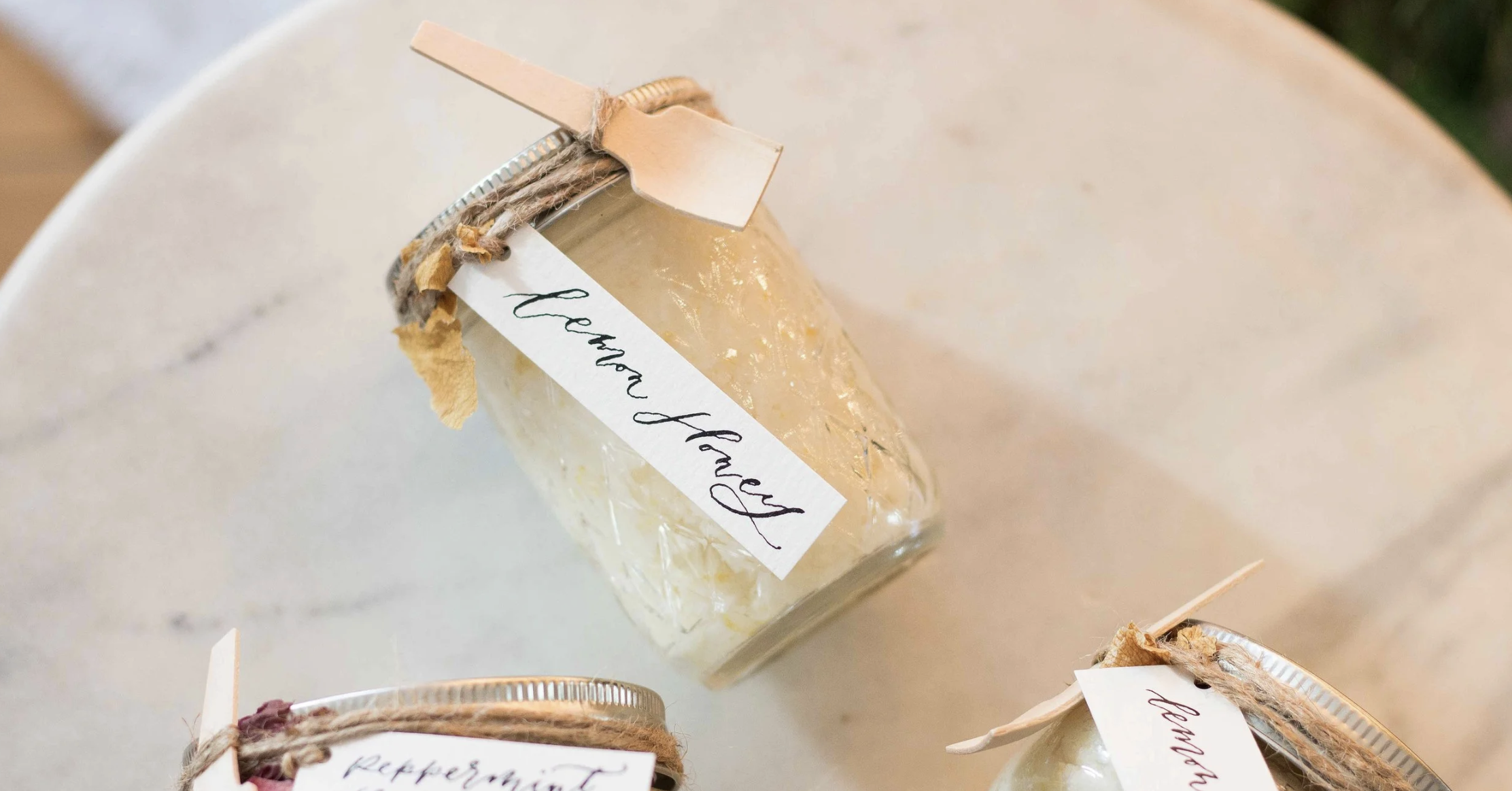 DIY Sugar Scrubs with Calligraphy Tags