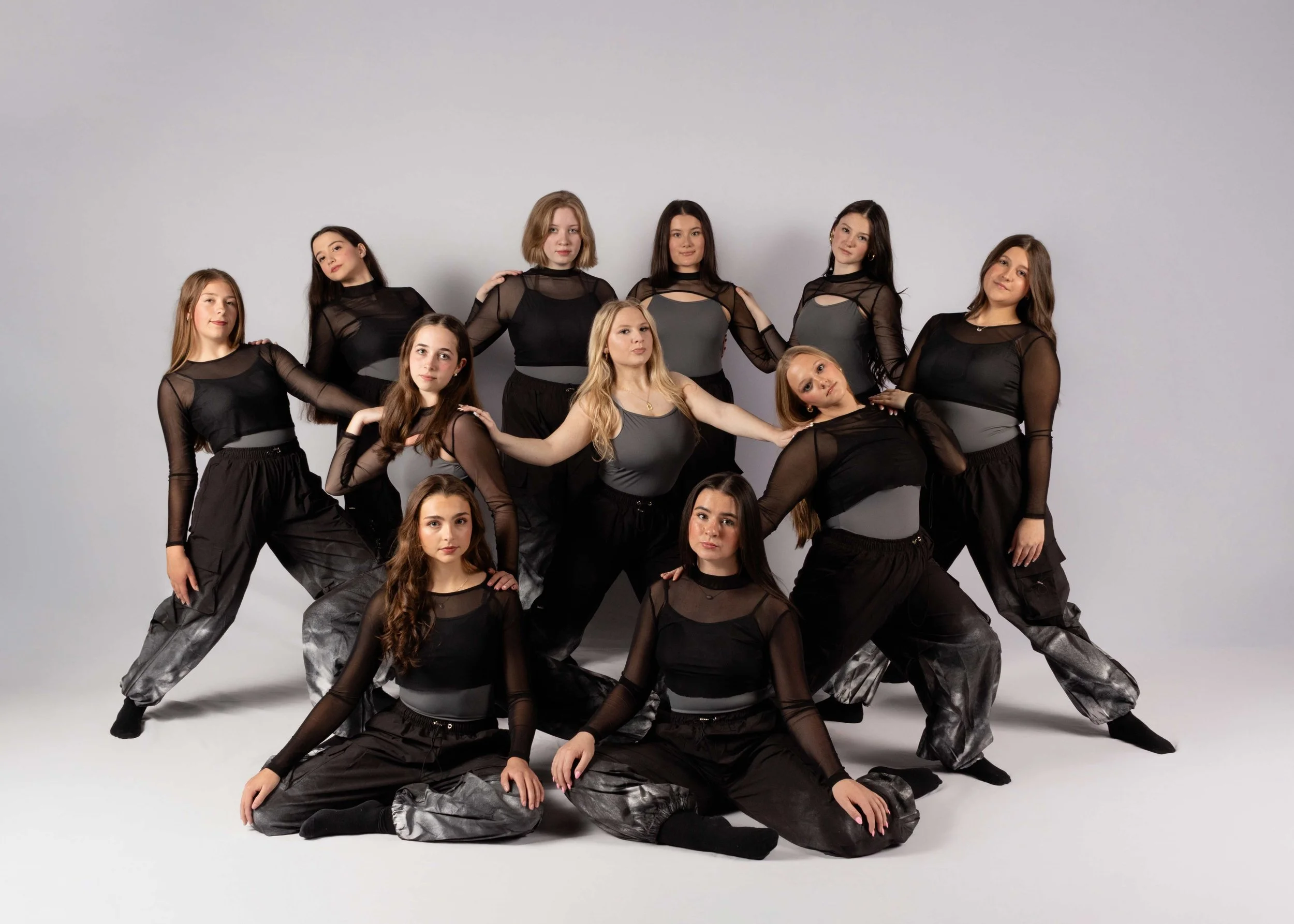 Large group of dancers posed for media day image taken in Masssachusetts