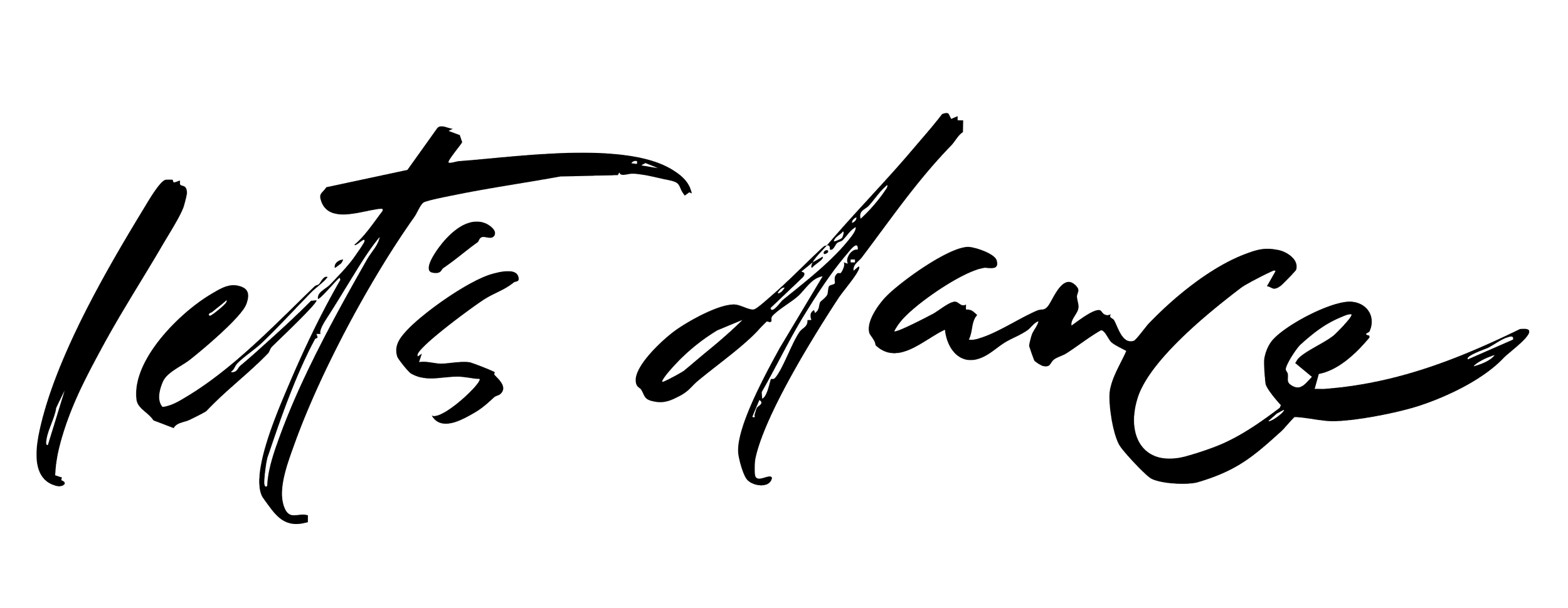 Neon sign reading 'Let’s Dance' in cursive script