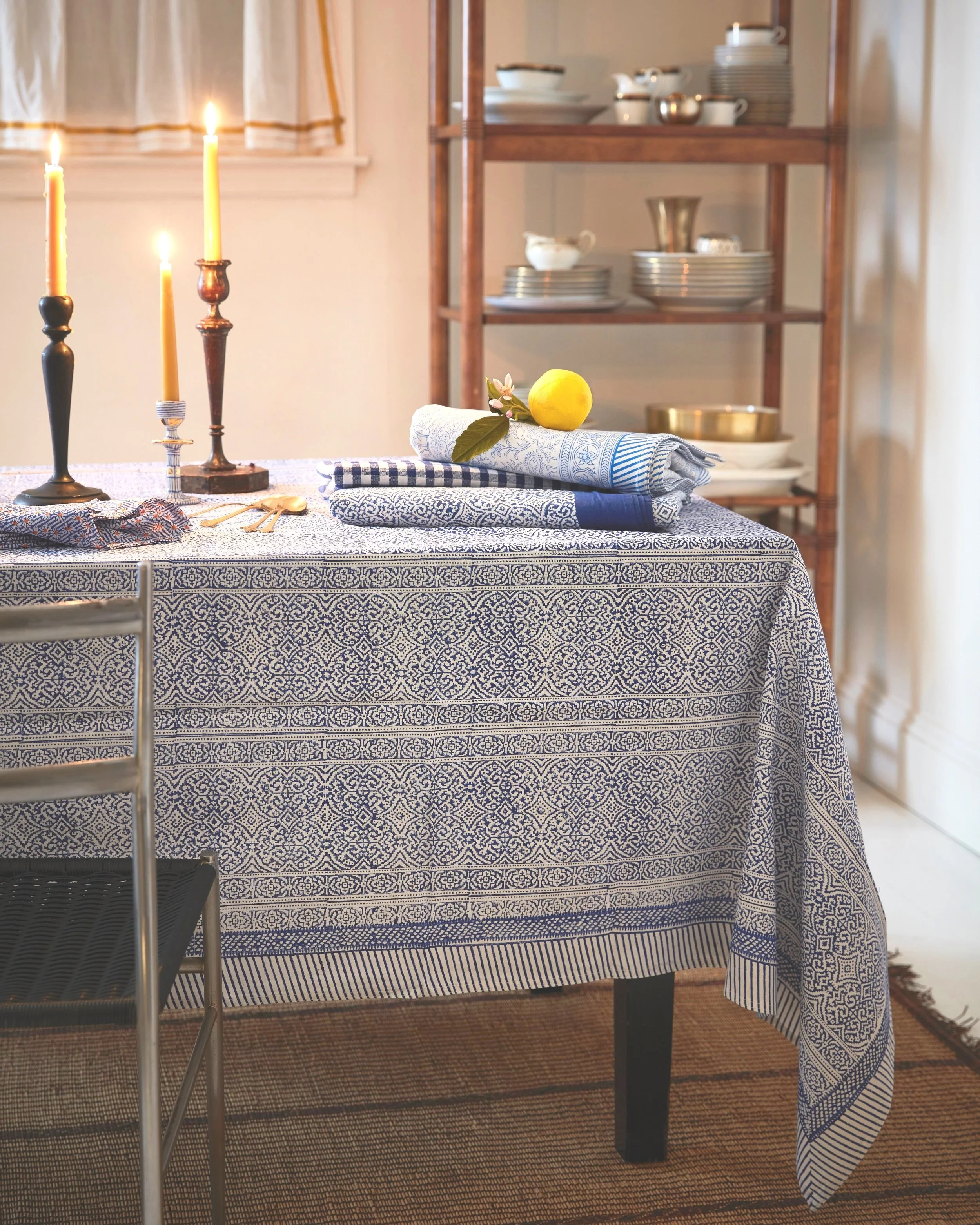 Tablecloth assortment blues