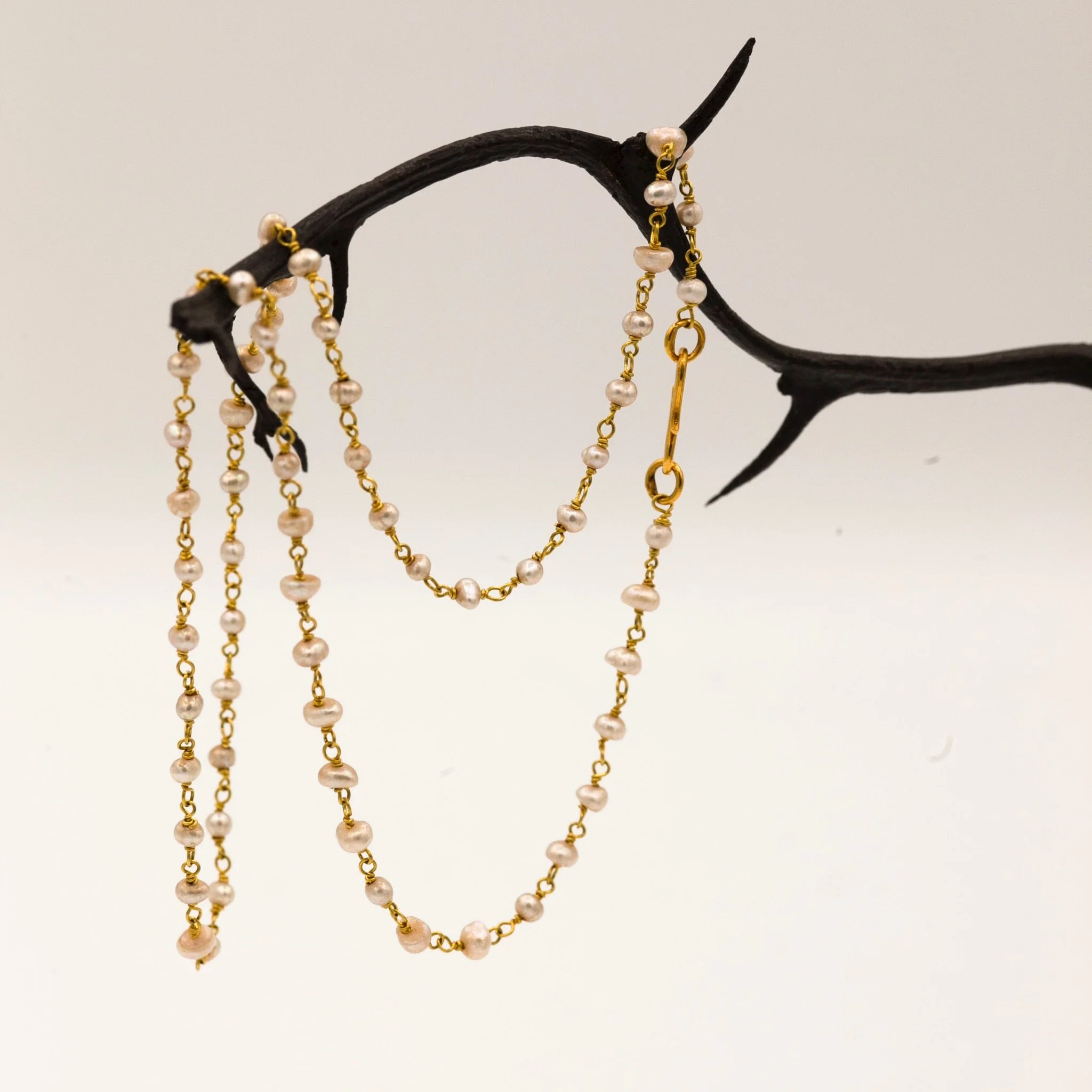 Basra Pearl 18k Gold Necklace