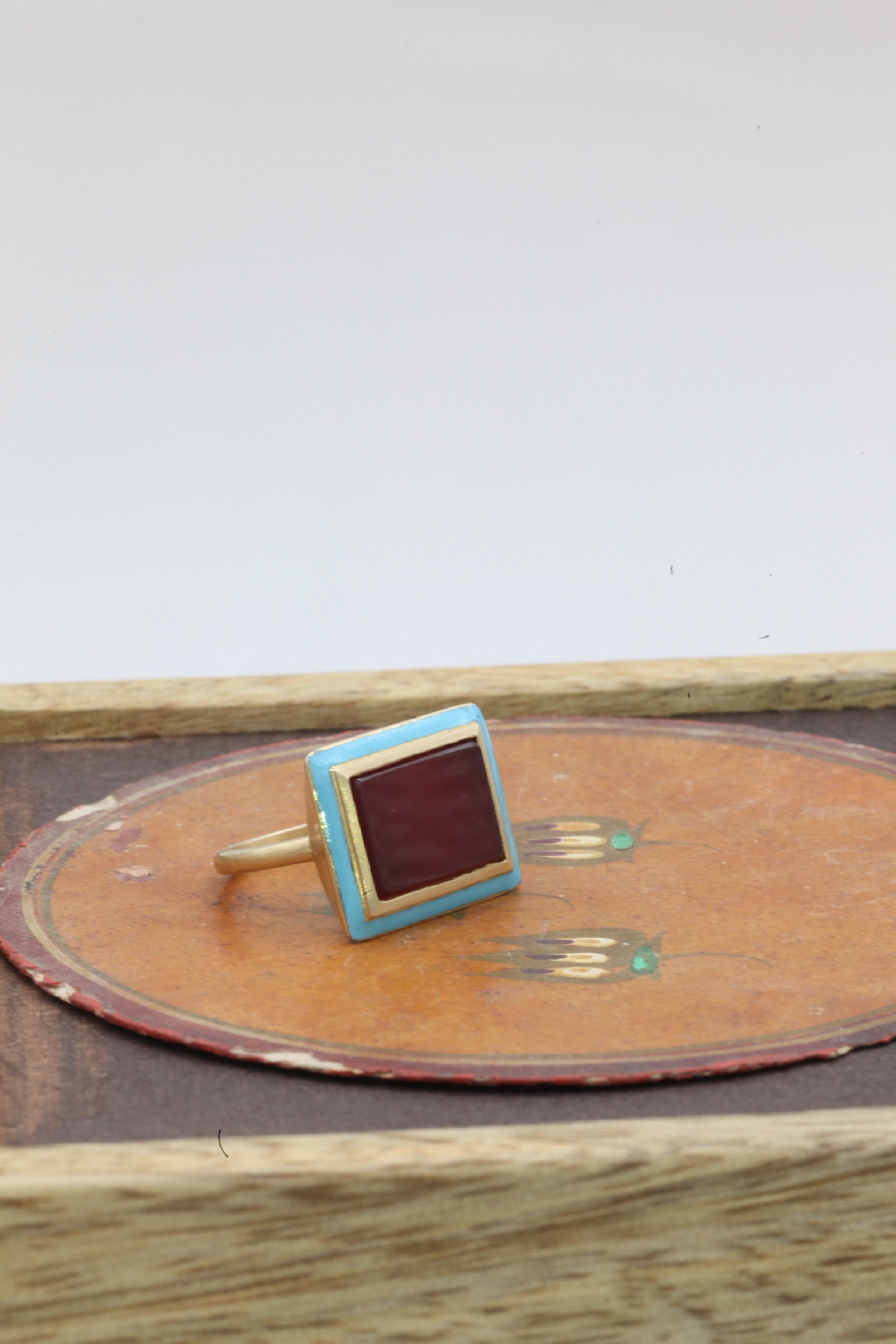 old carnelian turq enamel ring.jpeg