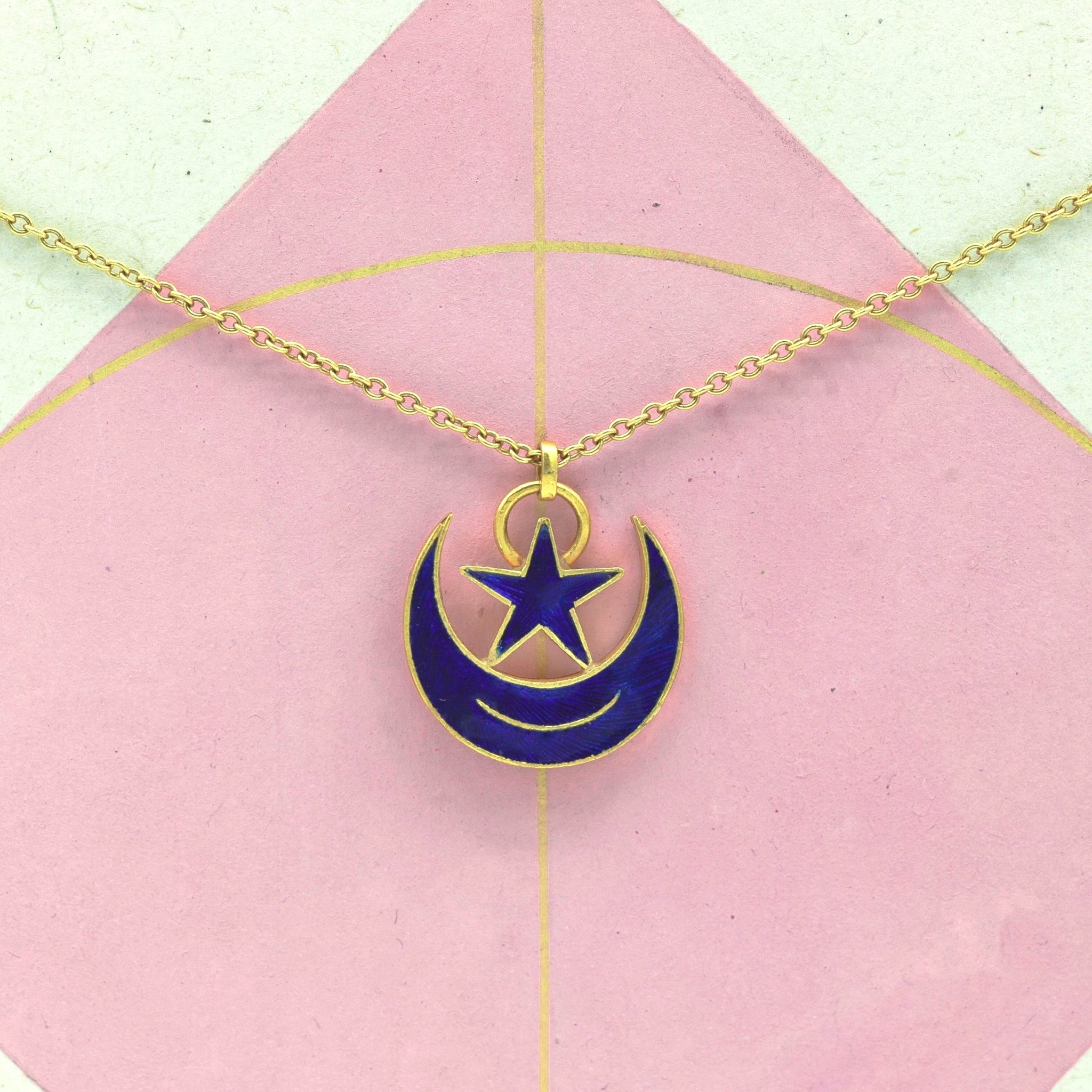 23k+gold+moon+and+star+enamel+pendant+necklace.jpg