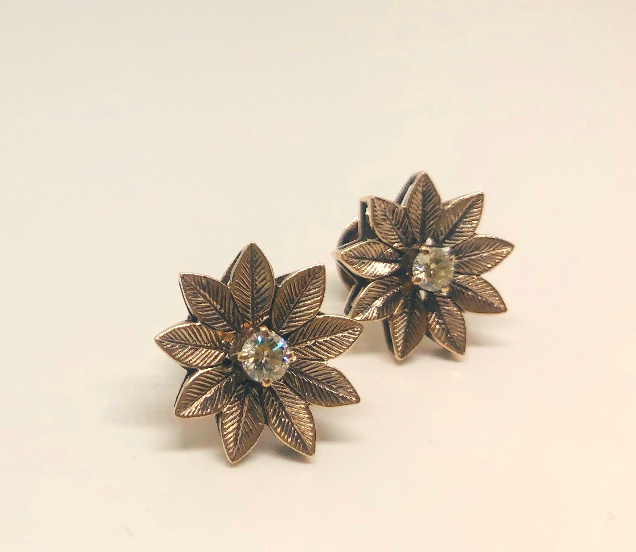 Star Flower Old Mine cut Diamond Earrings — Layla Brooklyn