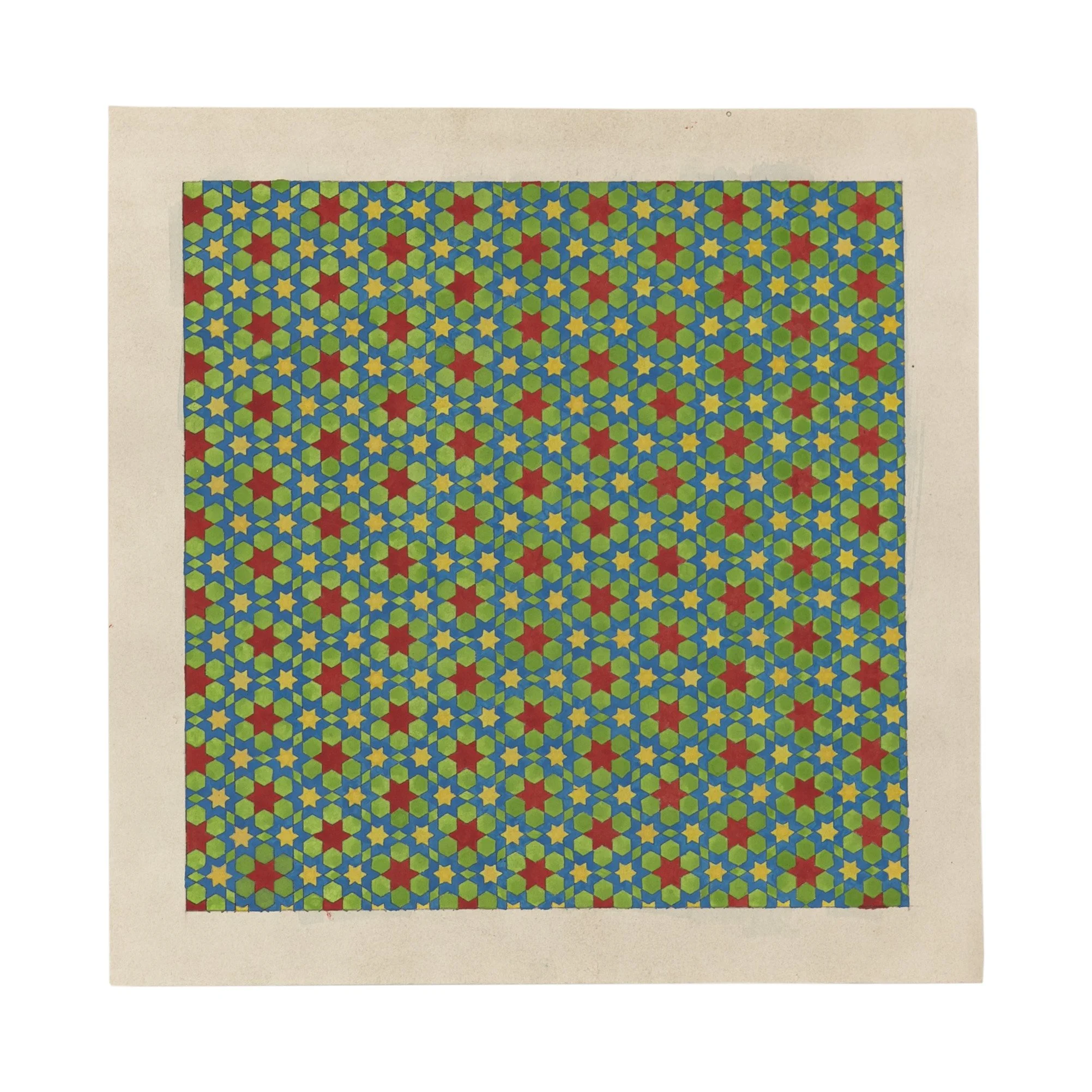 Aqua Ground Geometric Color Pattern