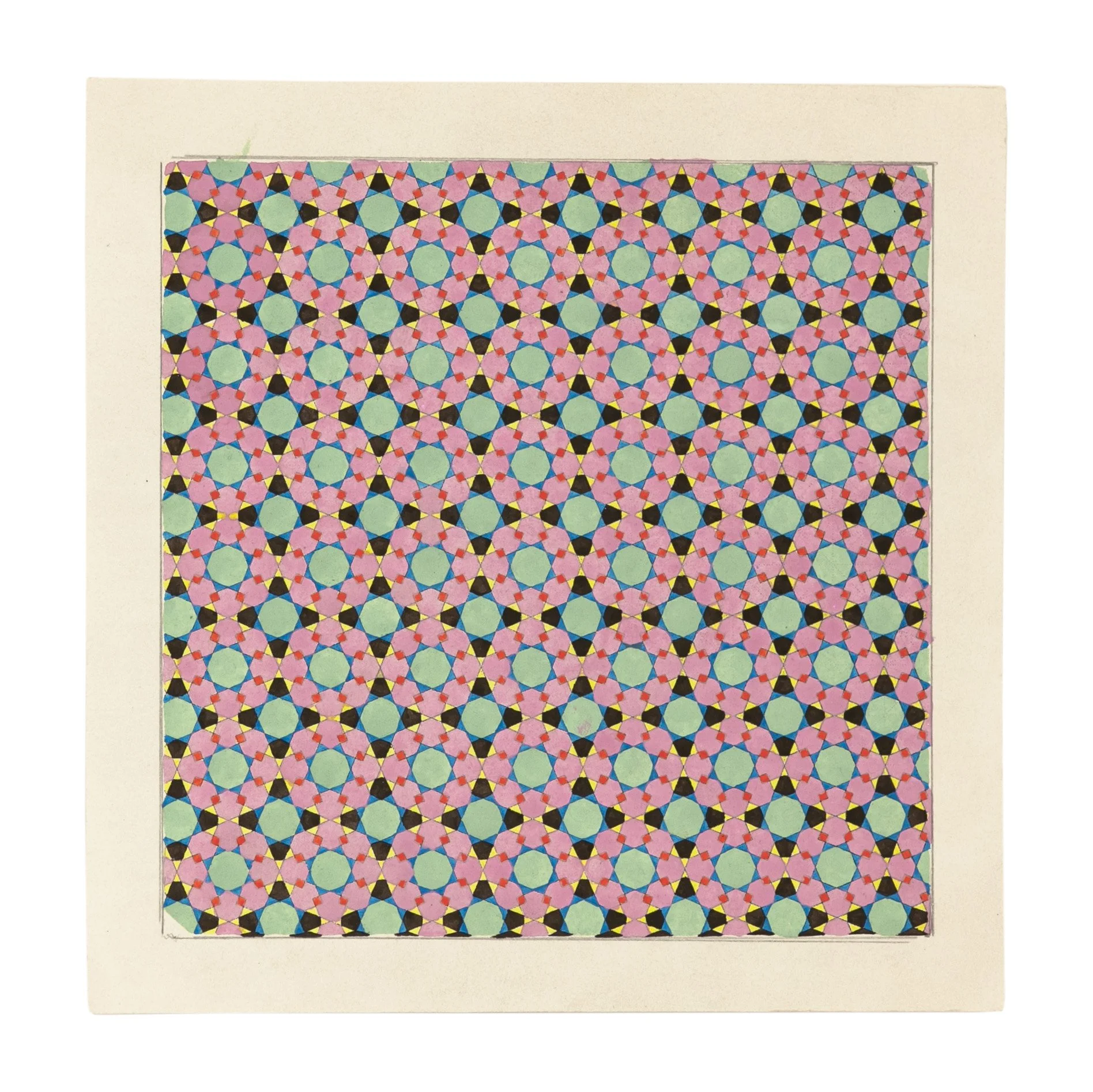 Pink Ground Geometric Color Pattern