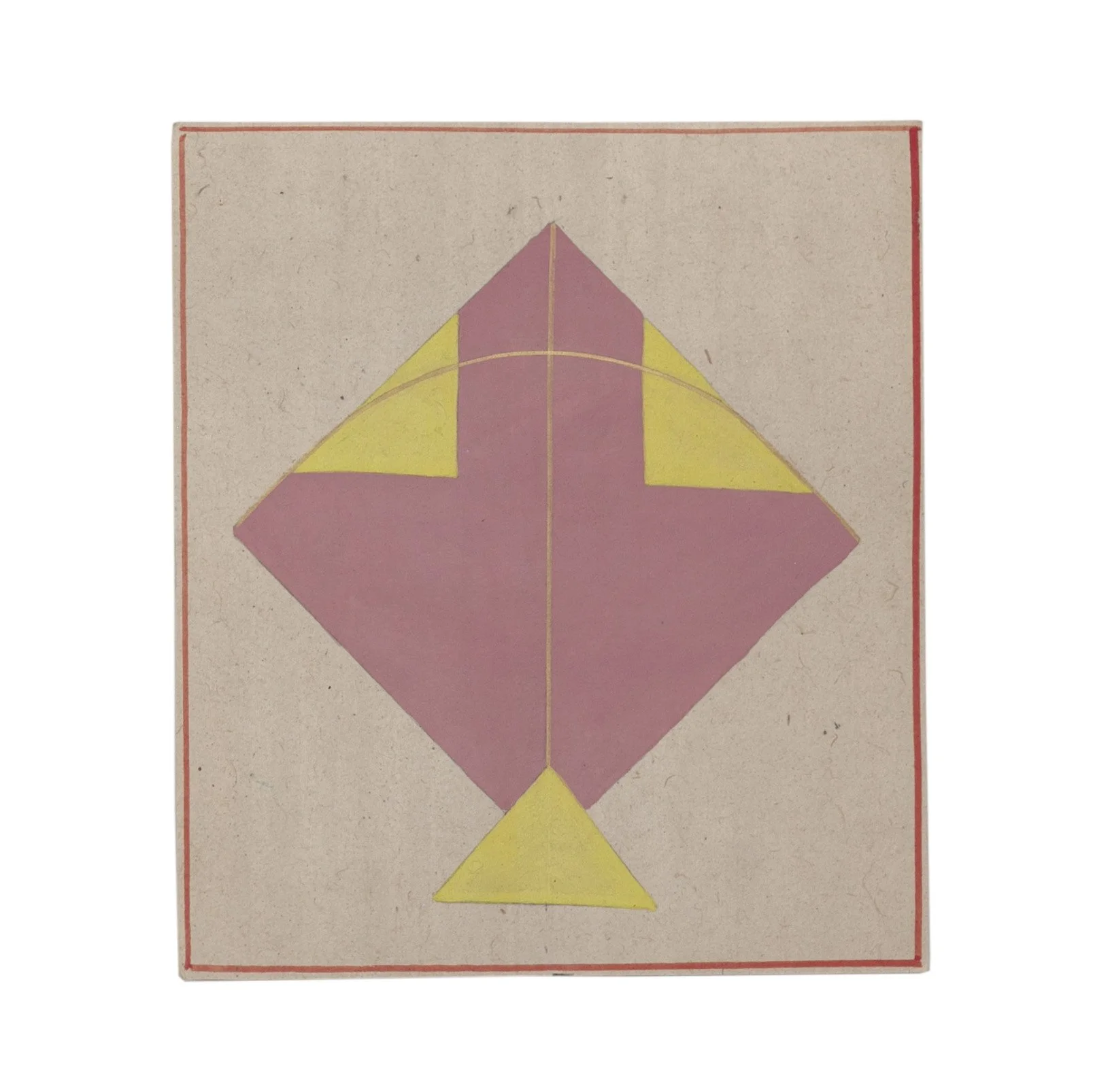 Dusty Pink & Yellow Single Kite