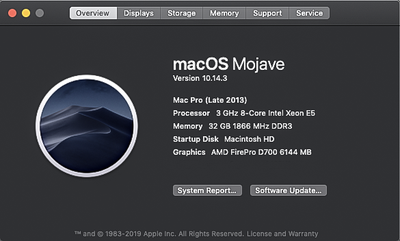My MacPro Specs