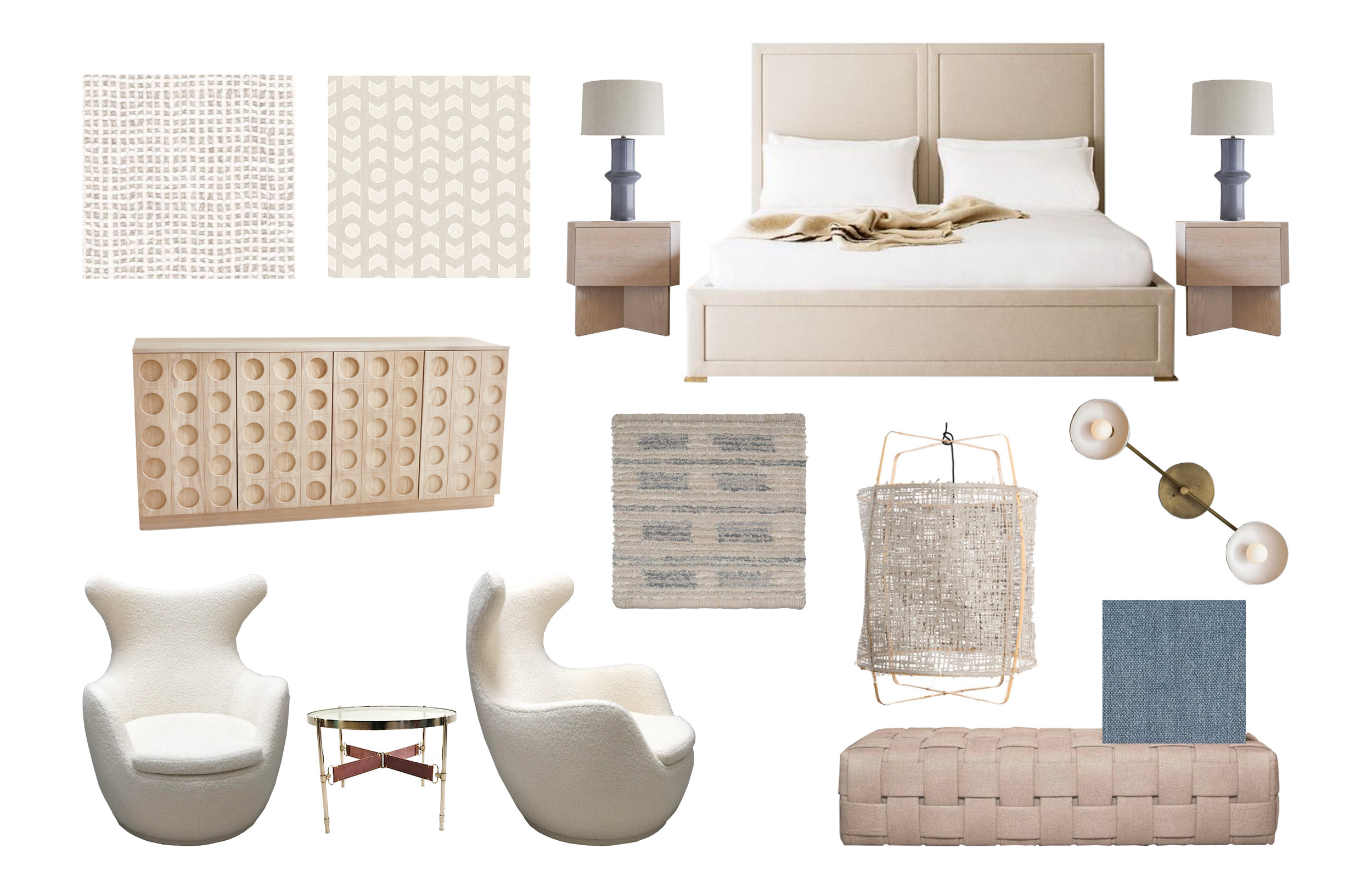 Master Bedroom Concept Board | Designed and Provided by: Anne Carr Designs