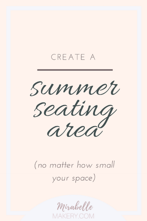 how to make an outdoor seating area