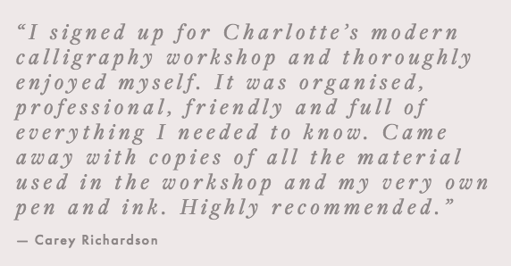Copy of calligraphy class review