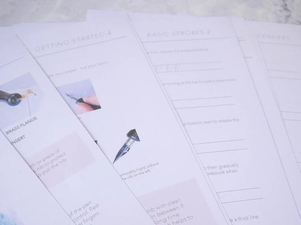 learn how to write the modern calligraphy alphabet mirabelle makery
