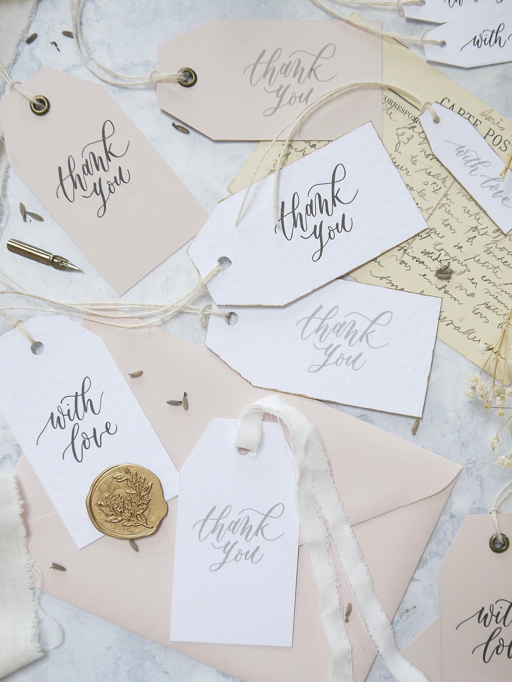 Wedding white 'Thank you'Names,date only,Gift tags Pk-20,30,50,100,150,200 