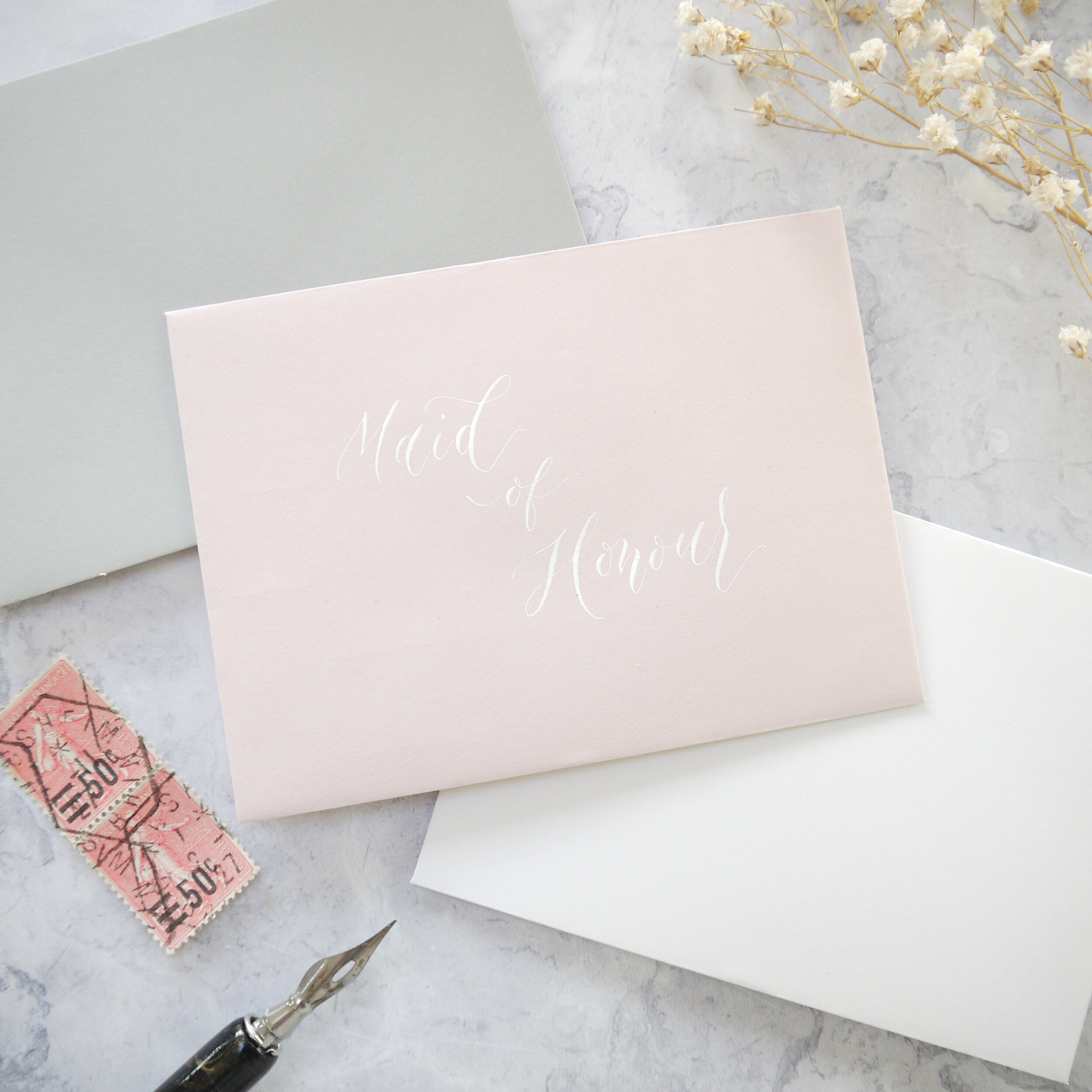 mini envelopes with names