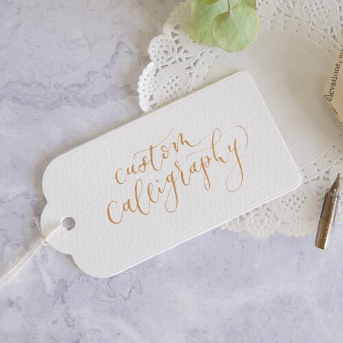 Customized Calligraphy 2-inch Gift Tags with Personalized